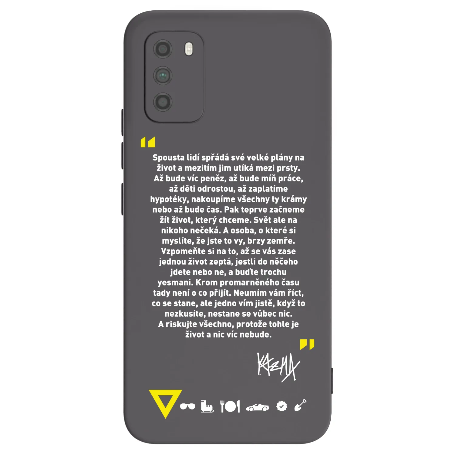 Picasee silikonový černý obal pro Xiaomi Poco M3 - Kazma - BUĎTE TROCHU YESMANI