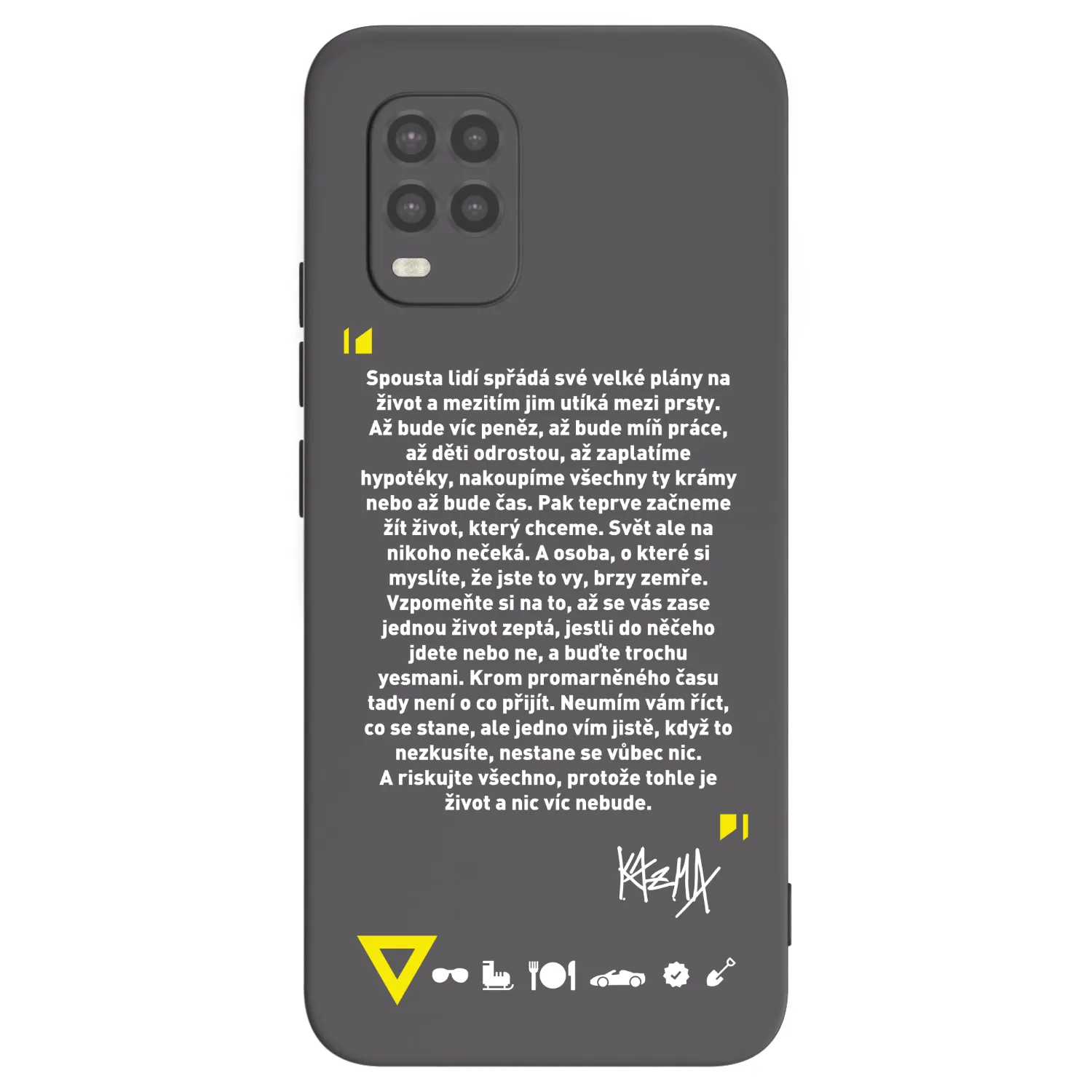 Picasee silikonový černý obal pro Xiaomi Mi 10 Lite - Kazma - BUĎTE TROCHU YESMANI