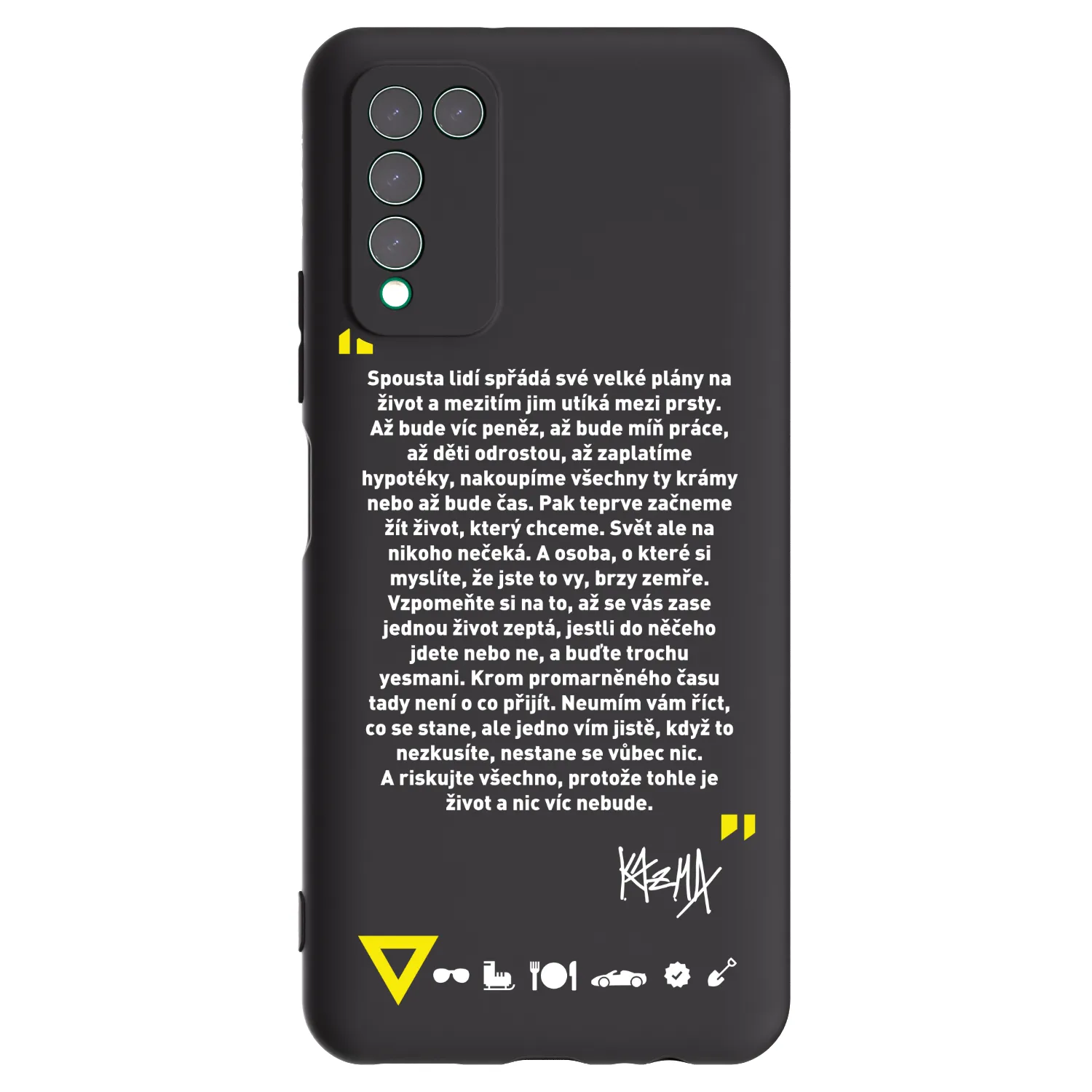 Picasee silikonový černý obal pro Honor 10X Lite - Kazma - BUĎTE TROCHU YESMANI