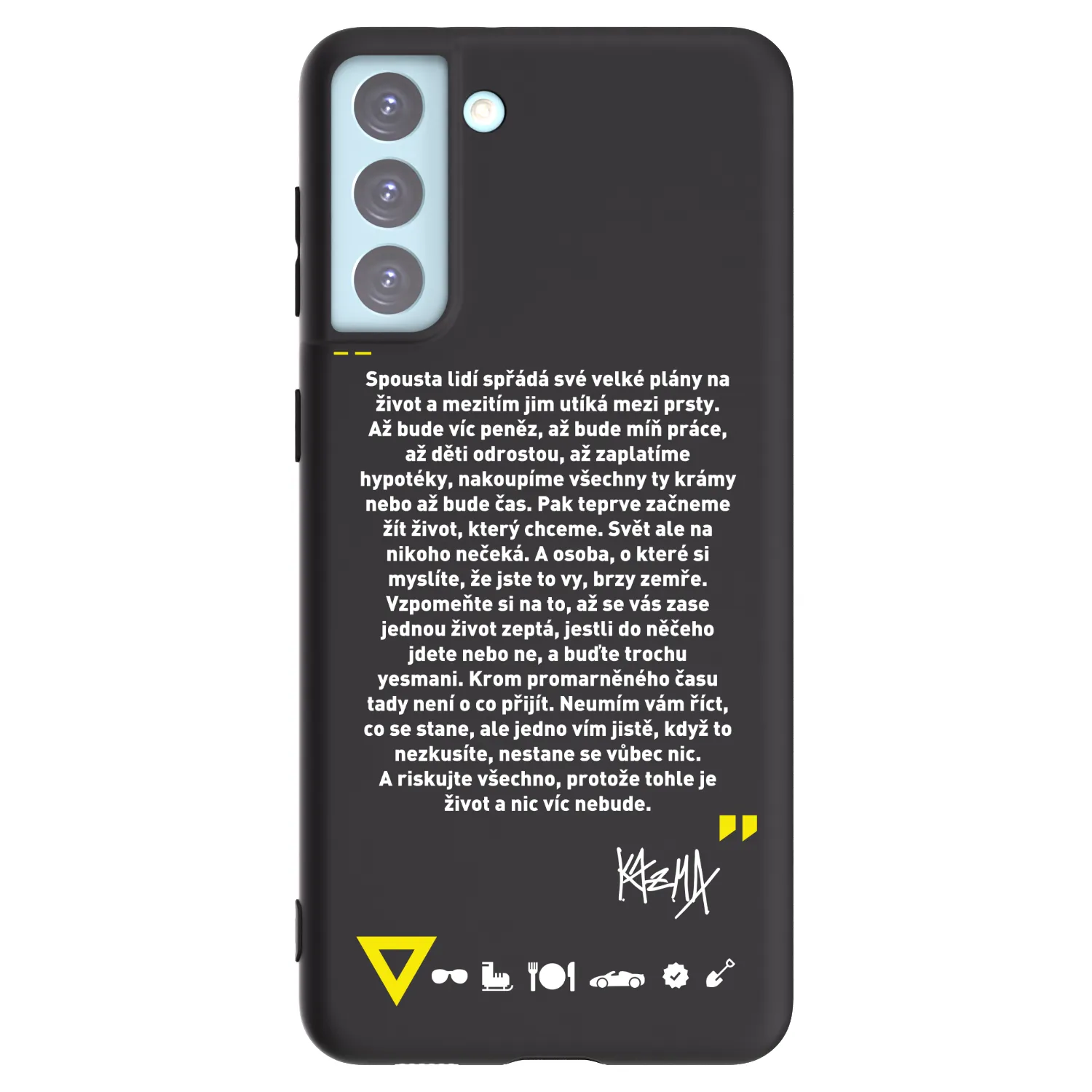 Picasee silikonový černý obal pro Samsung Galaxy S21+ 5G G996F - Kazma - BUĎTE TROCHU YESMANI