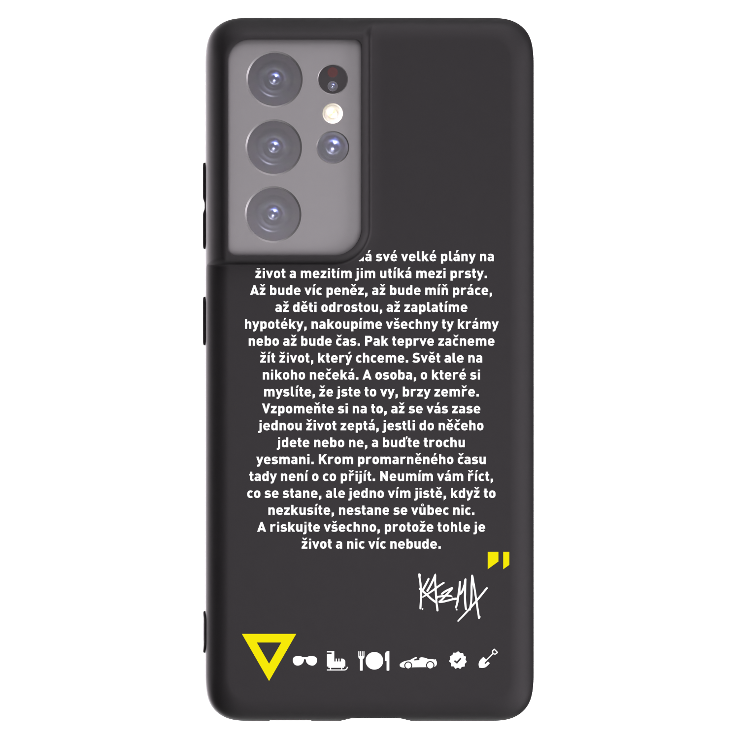 Picasee silikonový černý obal pro Samsung Galaxy S21 Ultra 5G G998B - Kazma - BUĎTE TROCHU YESMANI