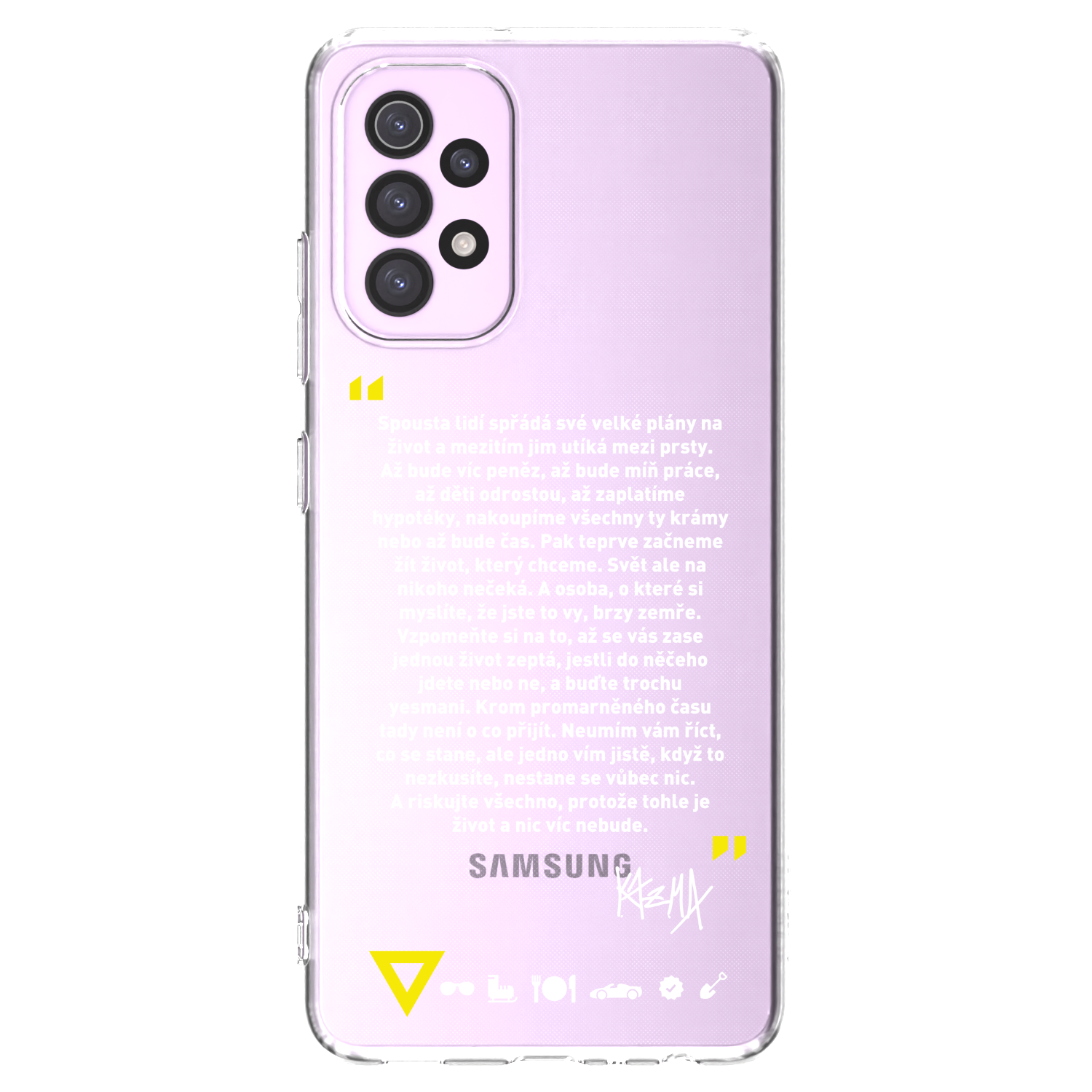 Picasee silikonový průhledný obal pro Samsung Galaxy A32 5G A326B - Kazma - BUĎTE TROCHU YESMANI