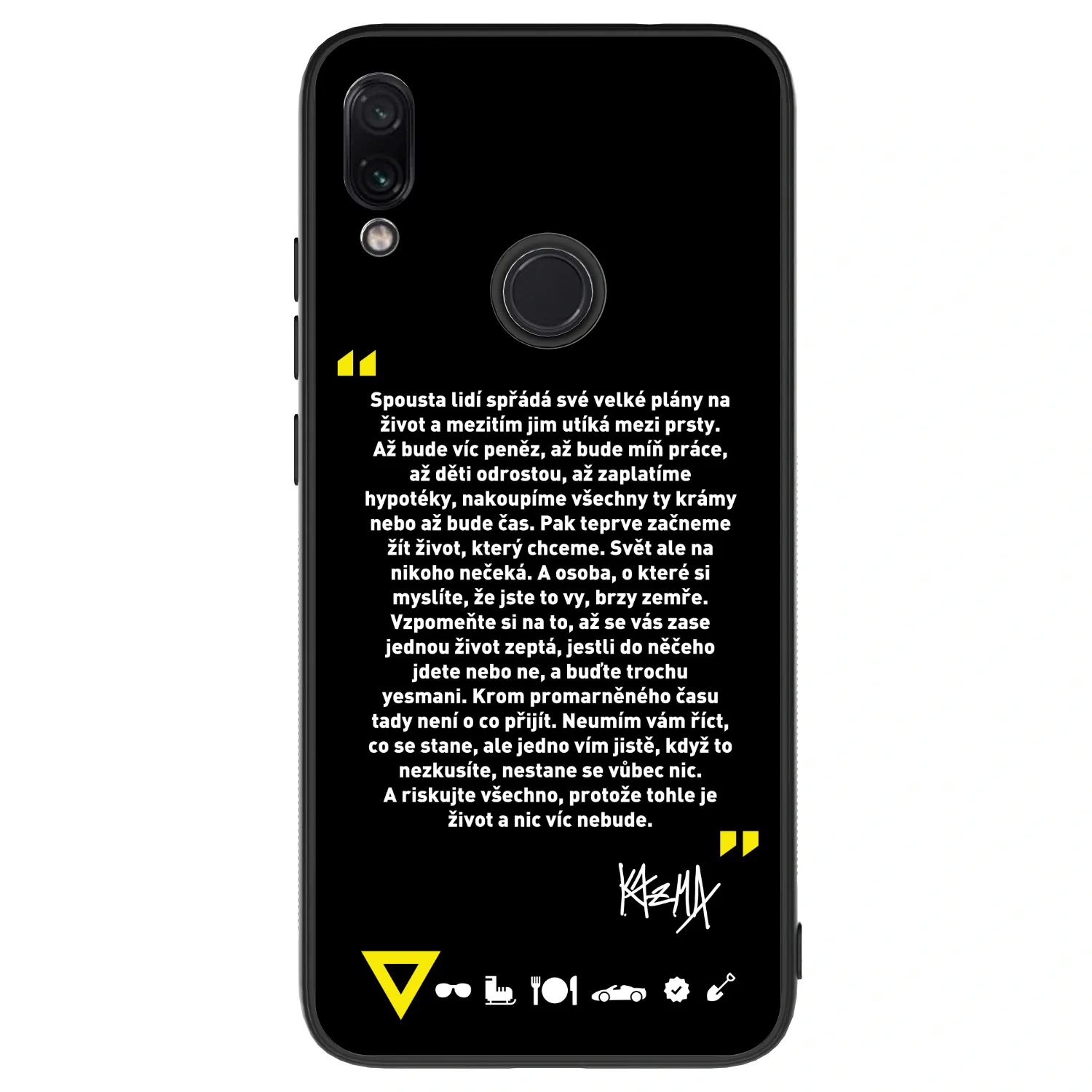 Picasee ULTIMATE CASE pro Xiaomi Redmi Note 7 - Kazma - BUĎTE TROCHU YESMANI