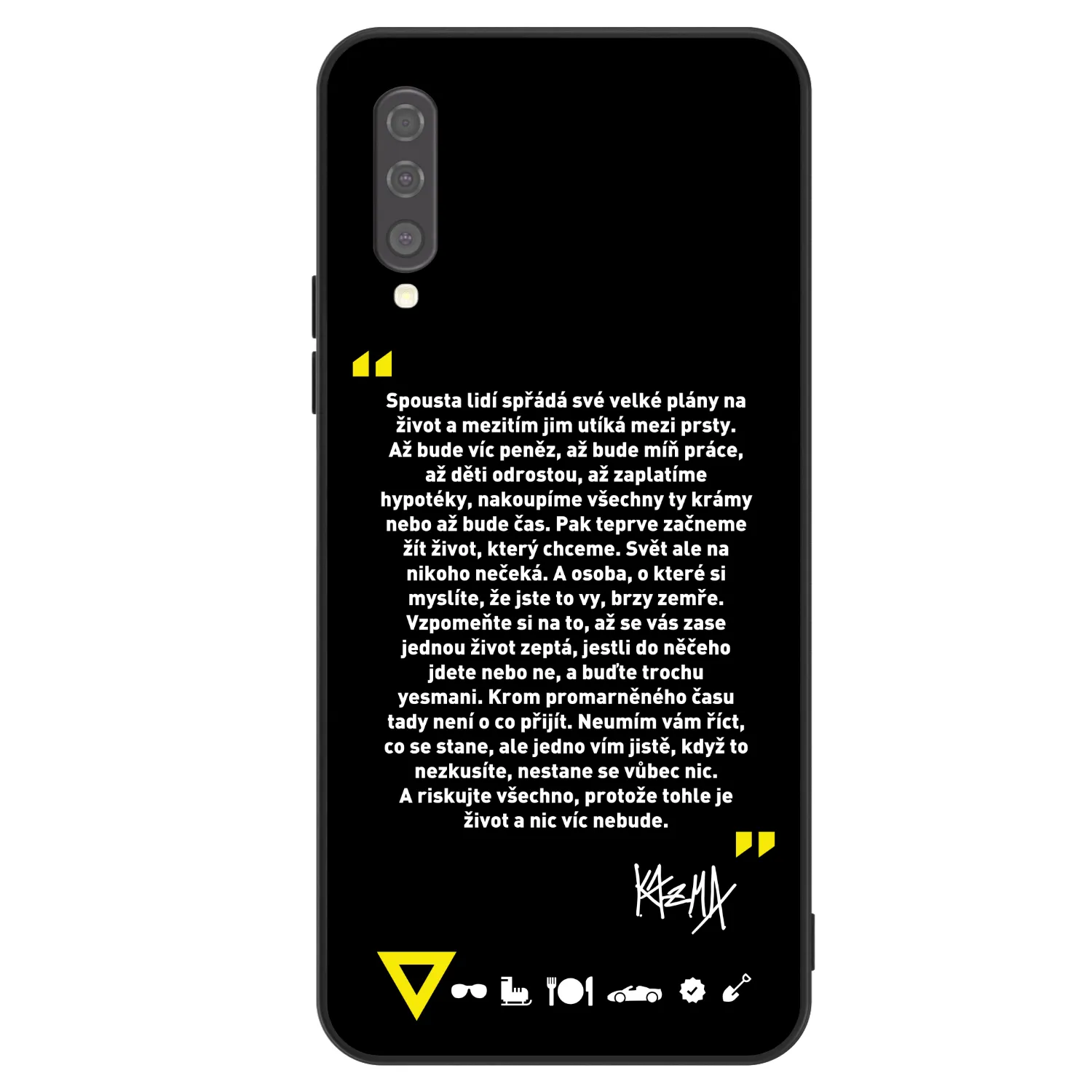 Picasee ULTIMATE CASE pro Samsung Galaxy A50 A505F - Kazma - BUĎTE TROCHU YESMANI