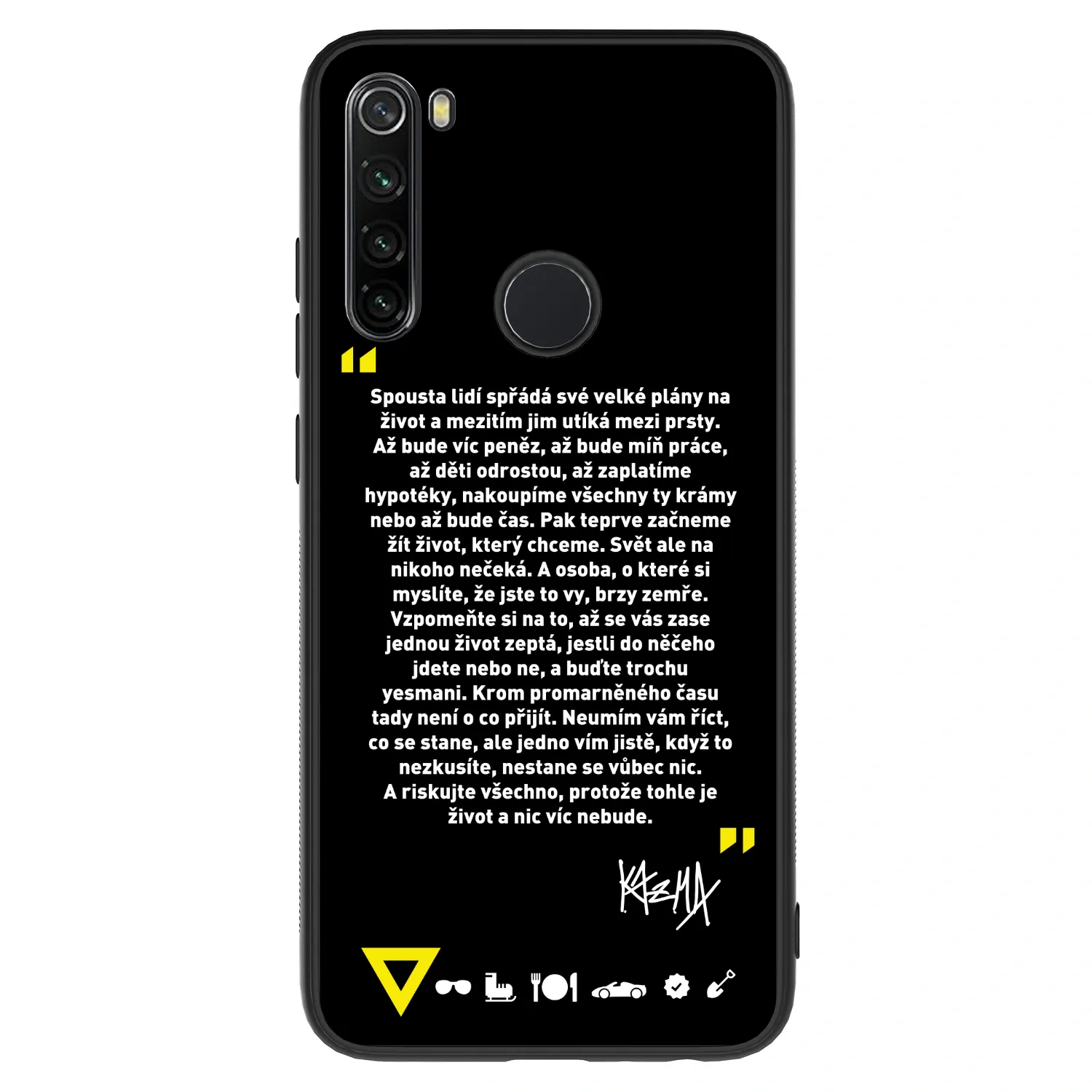 Picasee ULTIMATE CASE pro Xiaomi Redmi Note 8 - Kazma - BUĎTE TROCHU YESMANI