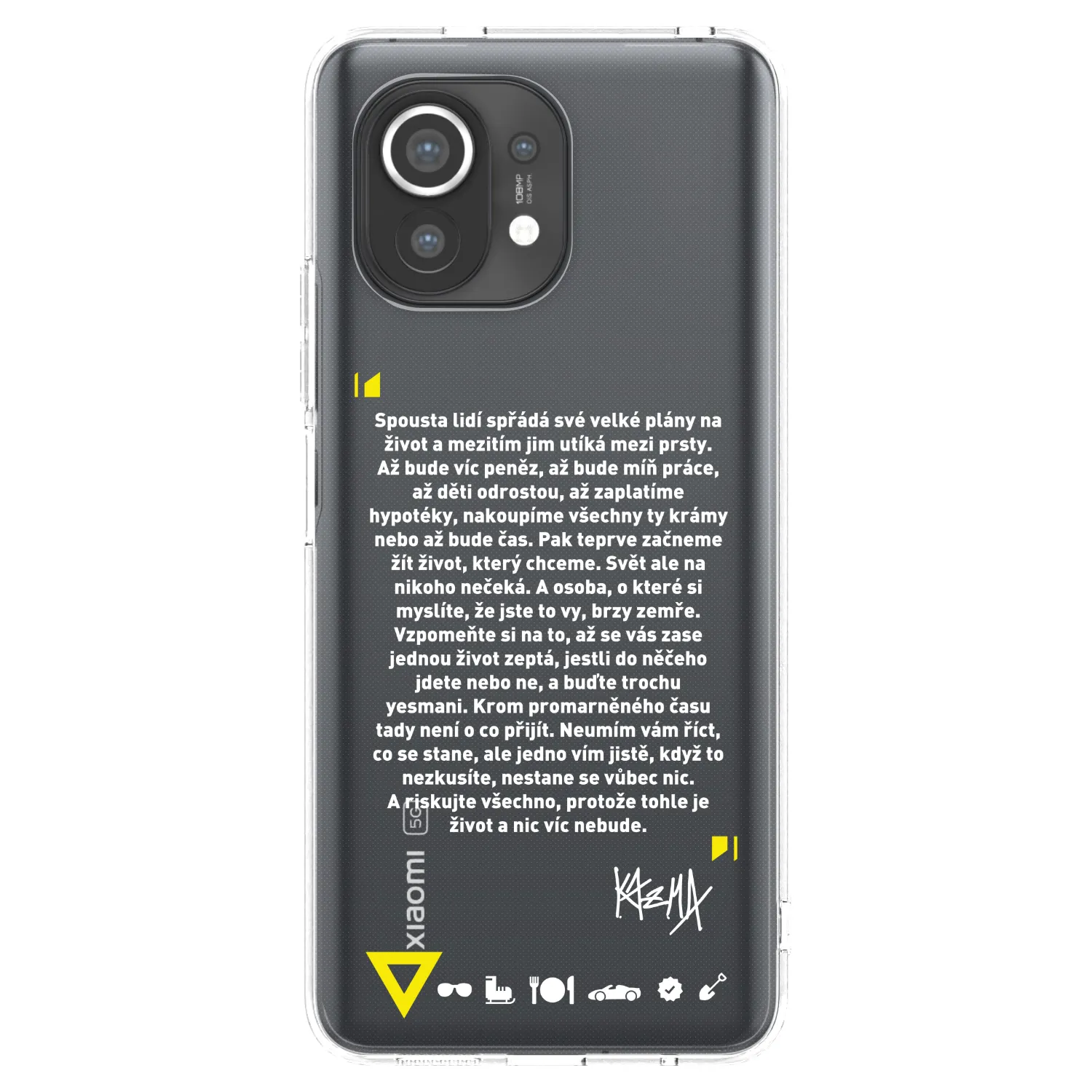 Picasee silikonový průhledný obal pro Xiaomi Mi 11 - Kazma - BUĎTE TROCHU YESMANI