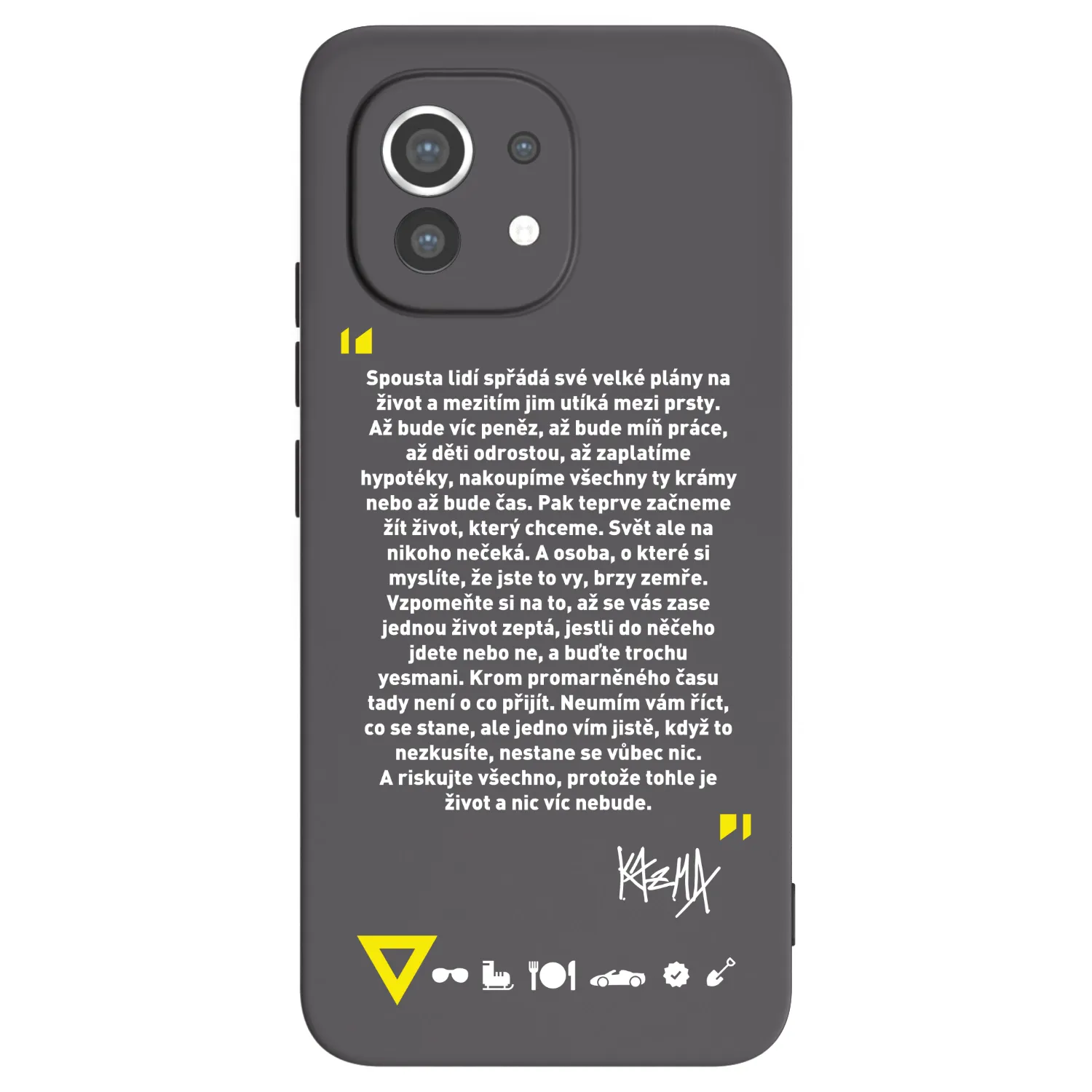 Picasee silikonový černý obal pro Xiaomi Mi 11 - Kazma - BUĎTE TROCHU YESMANI