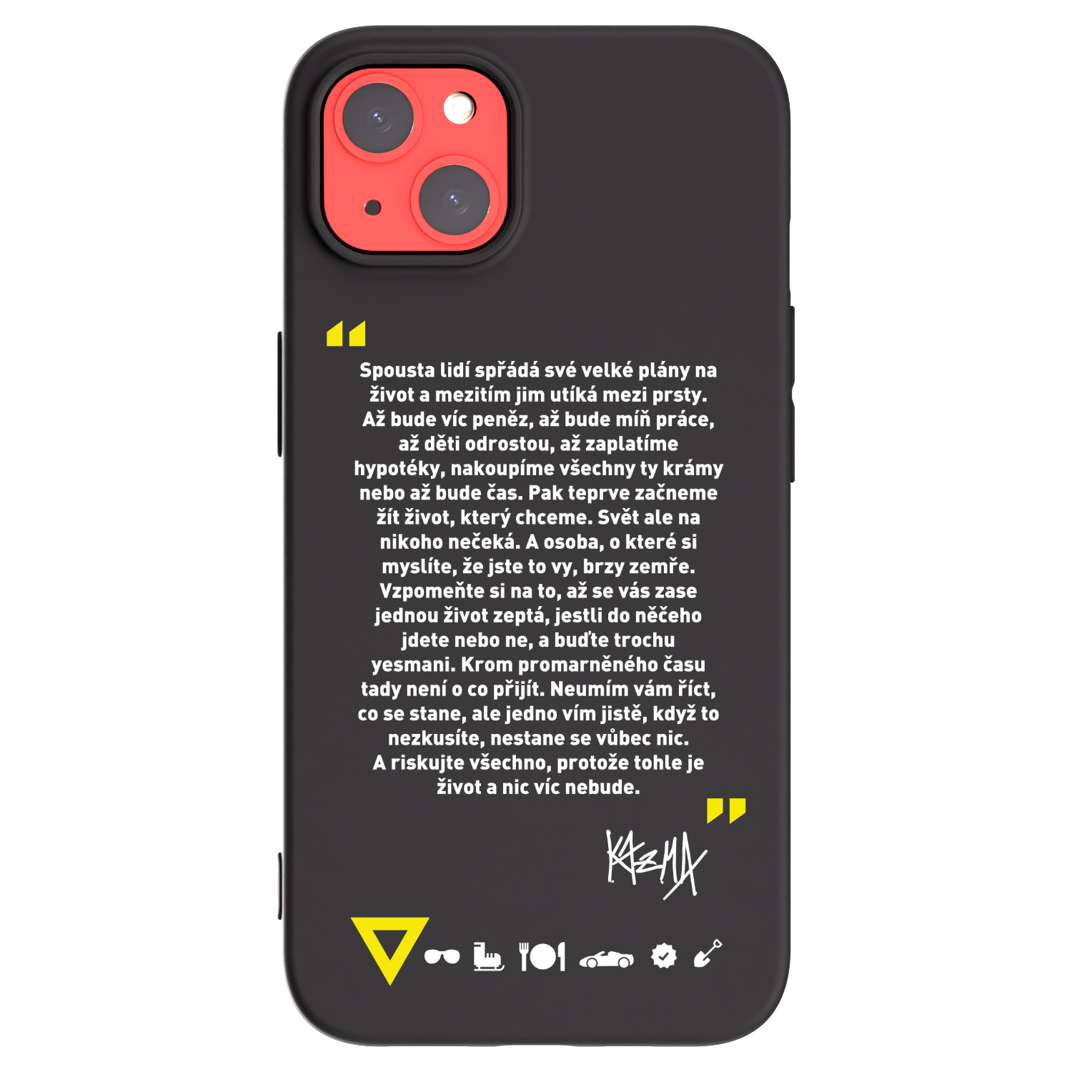 Picasee silikonový černý obal pro Apple iPhone 13 - Kazma - BUĎTE TROCHU YESMANI