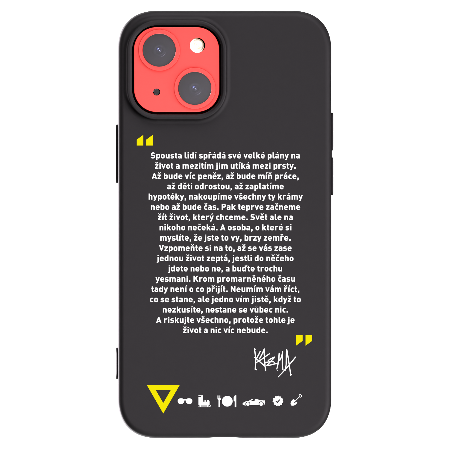 Picasee silikonový černý obal pro Apple iPhone 13 mini - Kazma - BUĎTE TROCHU YESMANI