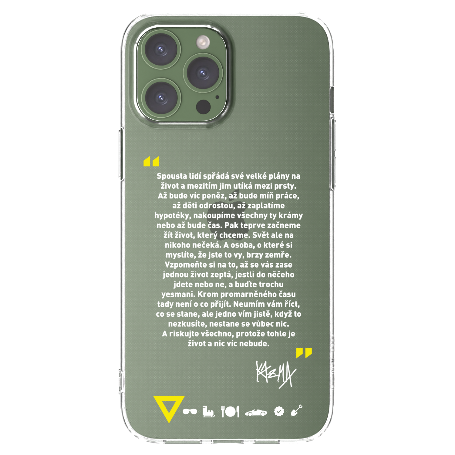 Picasee silikonový průhledný obal pro Apple iPhone 13 Pro Max - Kazma - BUĎTE TROCHU YESMANI