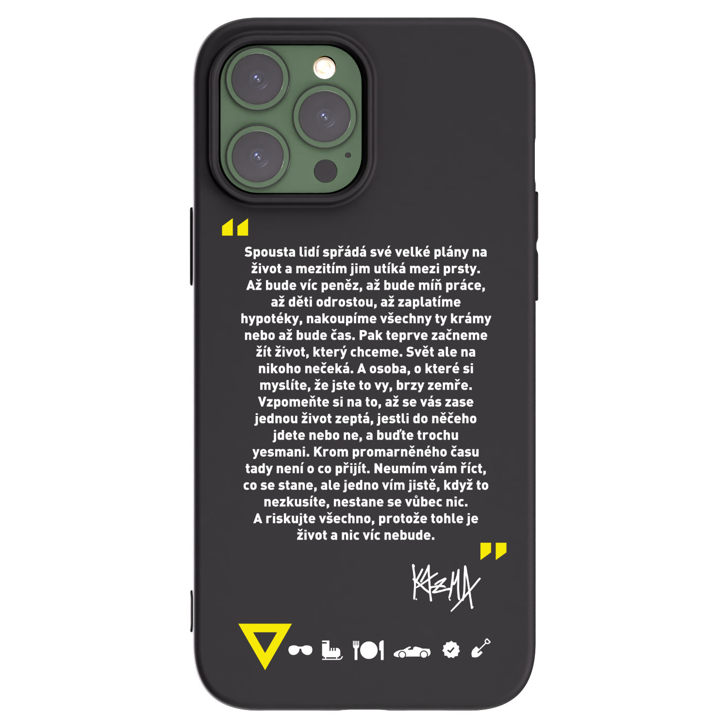 Picasee silikonový černý obal pro Apple iPhone 13 Pro Max - Kazma - BUĎTE TROCHU YESMANI