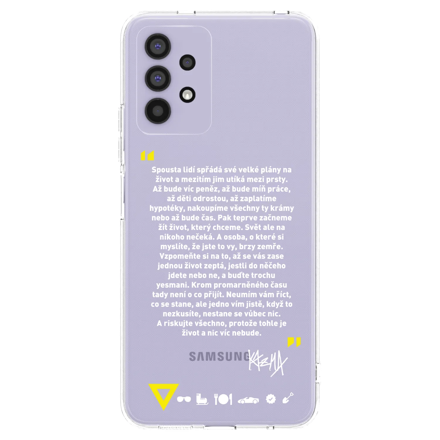 Picasee silikonový průhledný obal pro Samsung Galaxy A32 4G SM-A325F - Kazma - BUĎTE TROCHU YESMANI
