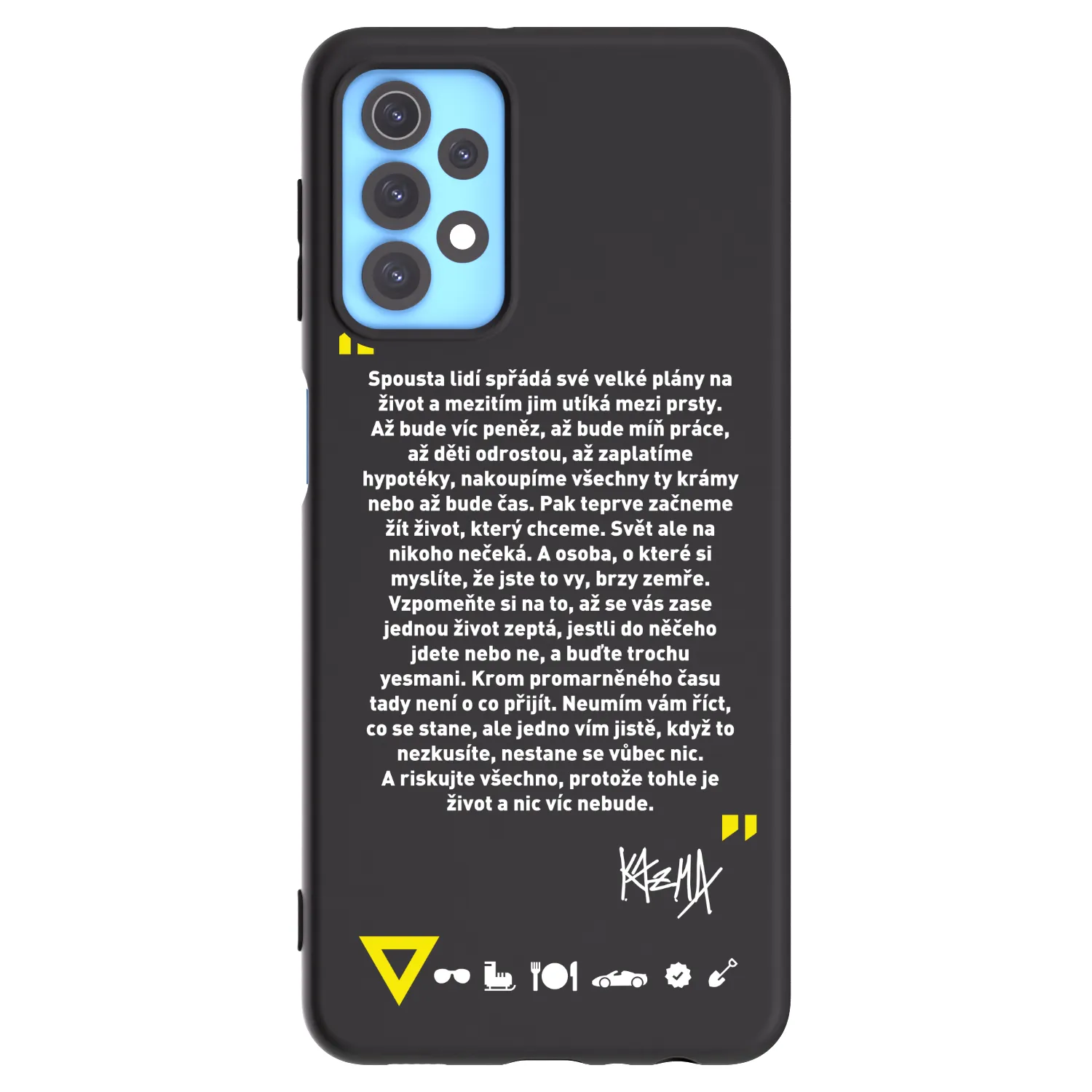 Picasee silikonový černý obal pro Samsung Galaxy A32 4G SM-A325F - Kazma - BUĎTE TROCHU YESMANI