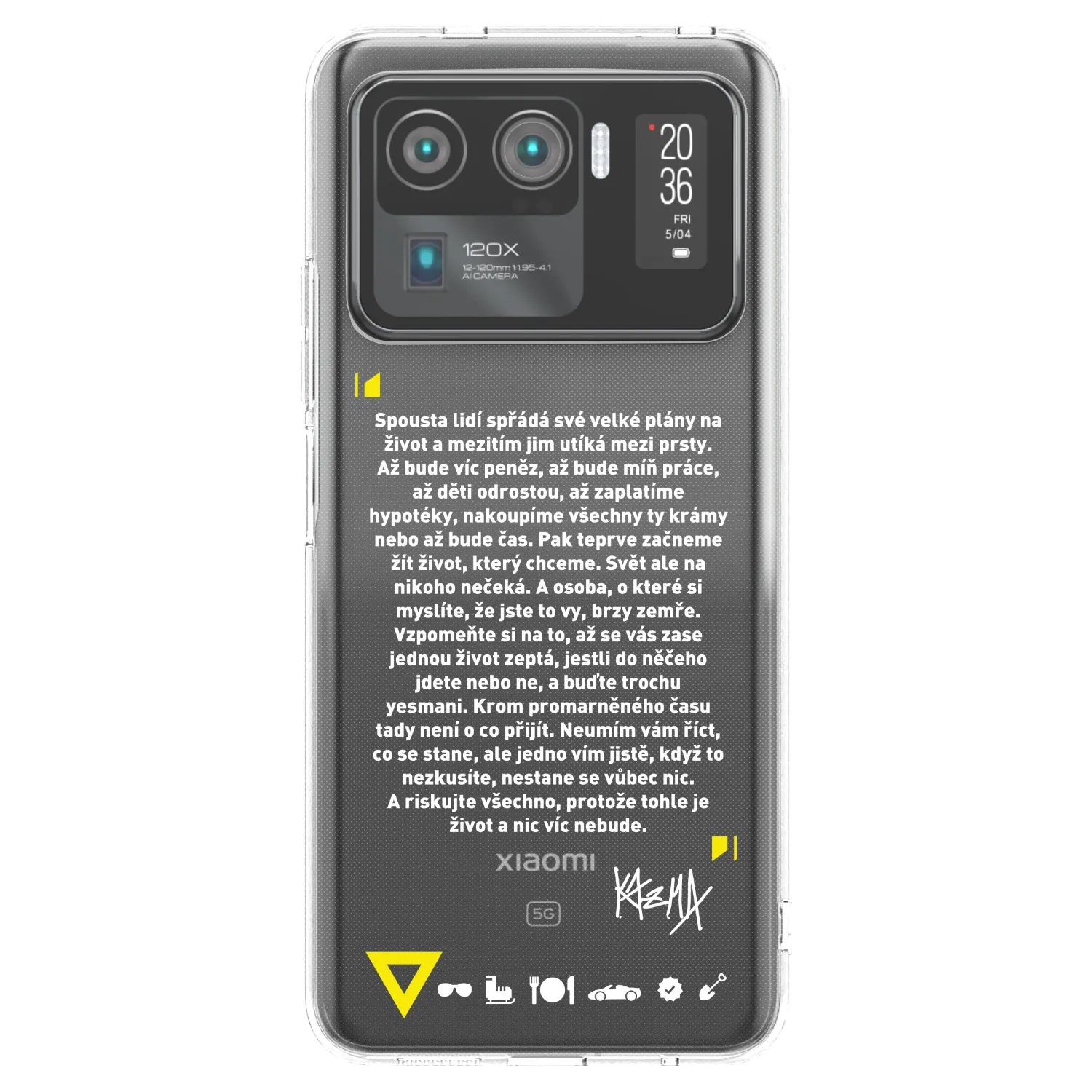 Picasee silikonový průhledný obal pro Xiaomi Mi 11 Ultra - Kazma - BUĎTE TROCHU YESMANI