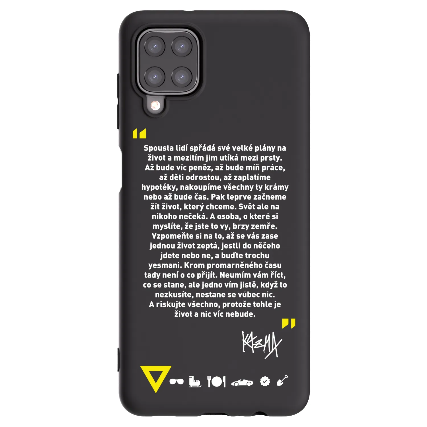 Picasee silikonový černý obal pro Samsung Galaxy M12 M127F - Kazma - BUĎTE TROCHU YESMANI