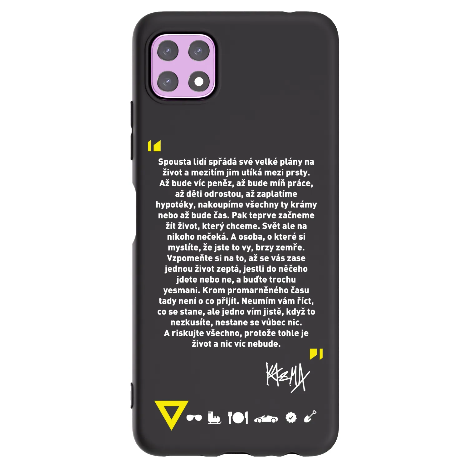 Picasee silikonový černý obal pro Samsung Galaxy A22 A226B 5G - Kazma - BUĎTE TROCHU YESMANI