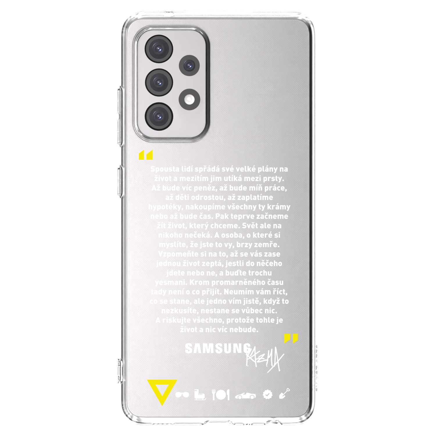 Picasee silikonový průhledný obal pro Samsung Galaxy A52s 5G A528B - Kazma - BUĎTE TROCHU YESMANI