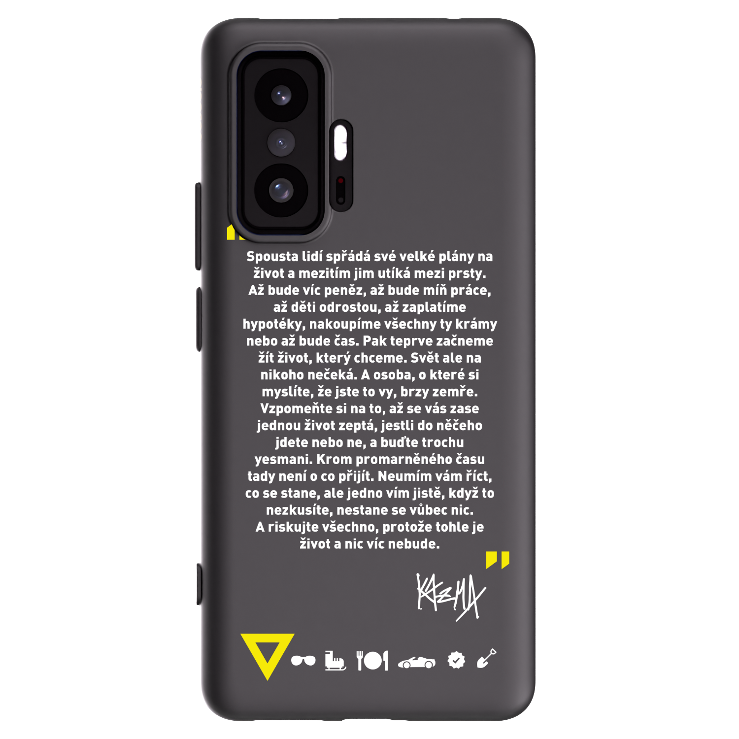 Picasee silikonový černý obal pro Xiaomi 11T - Kazma - BUĎTE TROCHU YESMANI