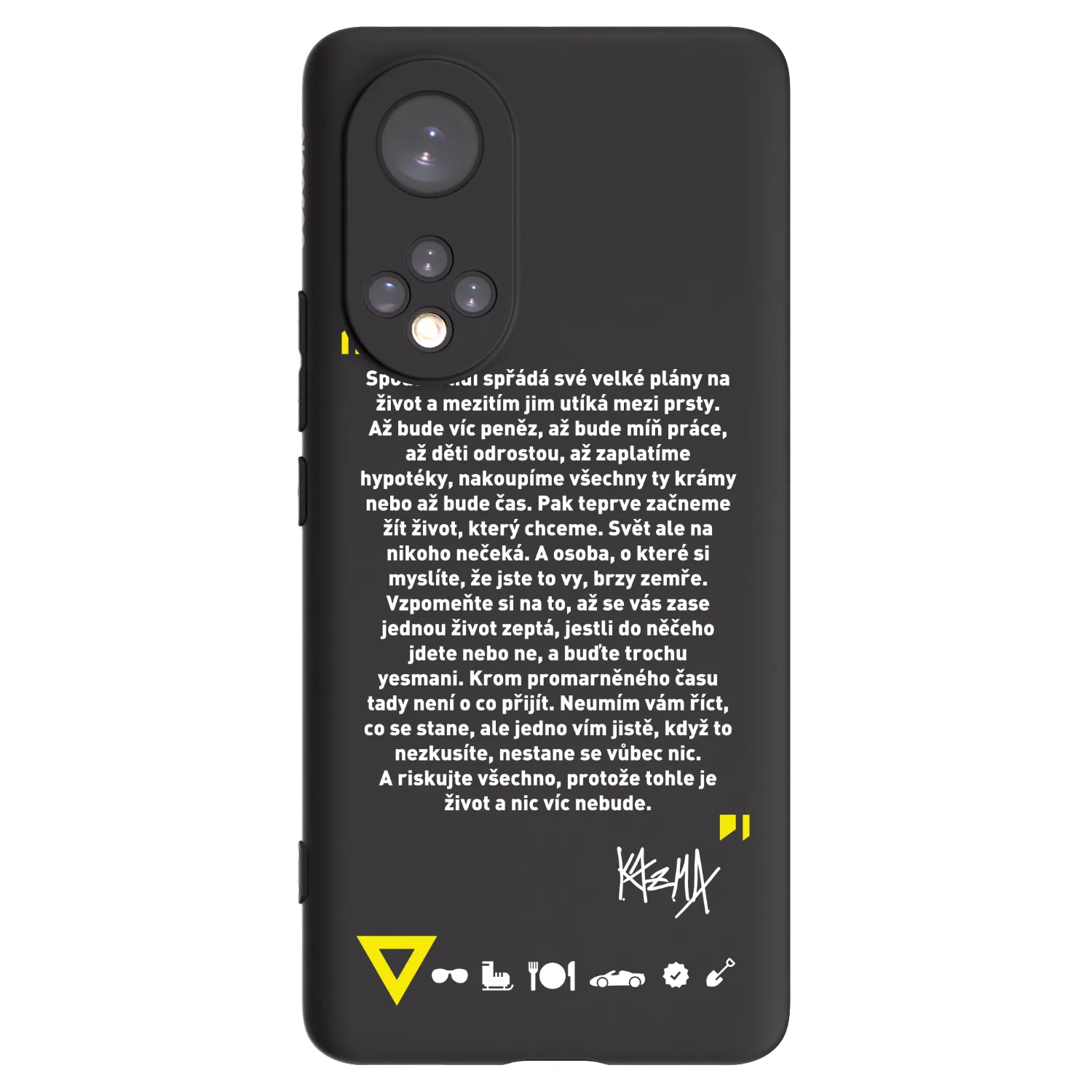 Picasee silikonový černý obal pro Huawei Nova 9 - Kazma - BUĎTE TROCHU YESMANI