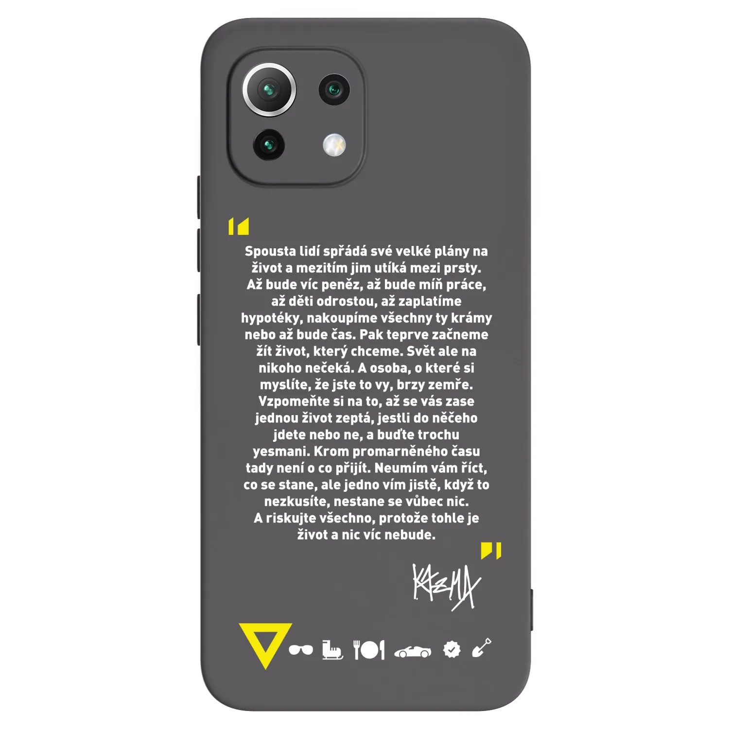 Picasee silikonový černý obal pro Xiaomi 11 Lite 5G NE - Kazma - BUĎTE TROCHU YESMANI