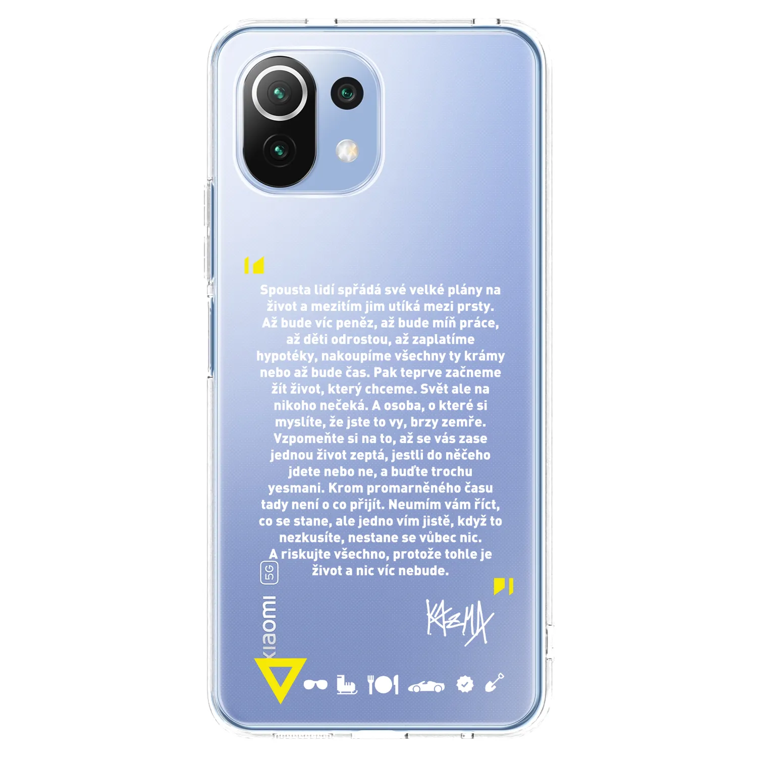 Picasee silikonový průhledný obal pro Xiaomi 11 Lite 5G NE - Kazma - BUĎTE TROCHU YESMANI