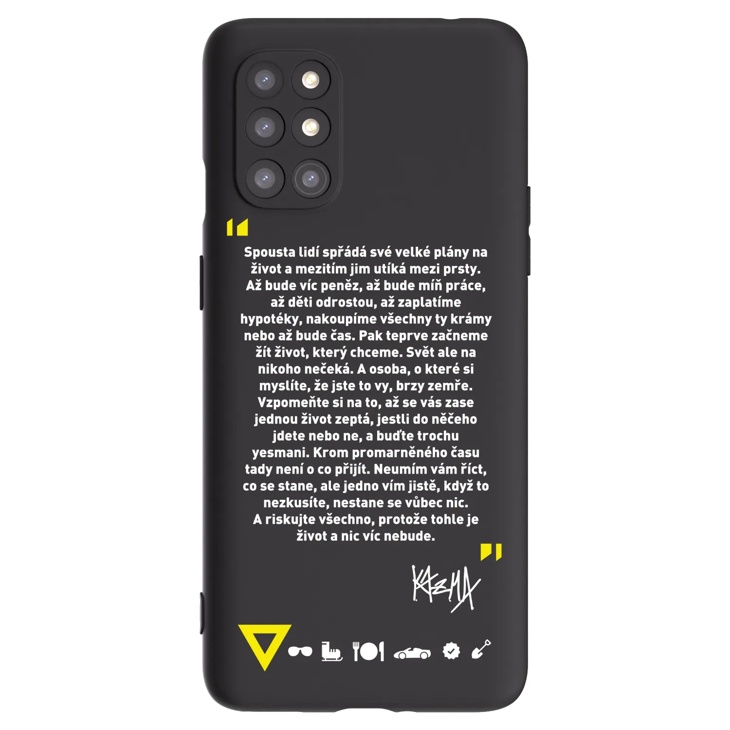 Picasee silikonový černý obal pro OnePlus 8T - Kazma - BUĎTE TROCHU YESMANI