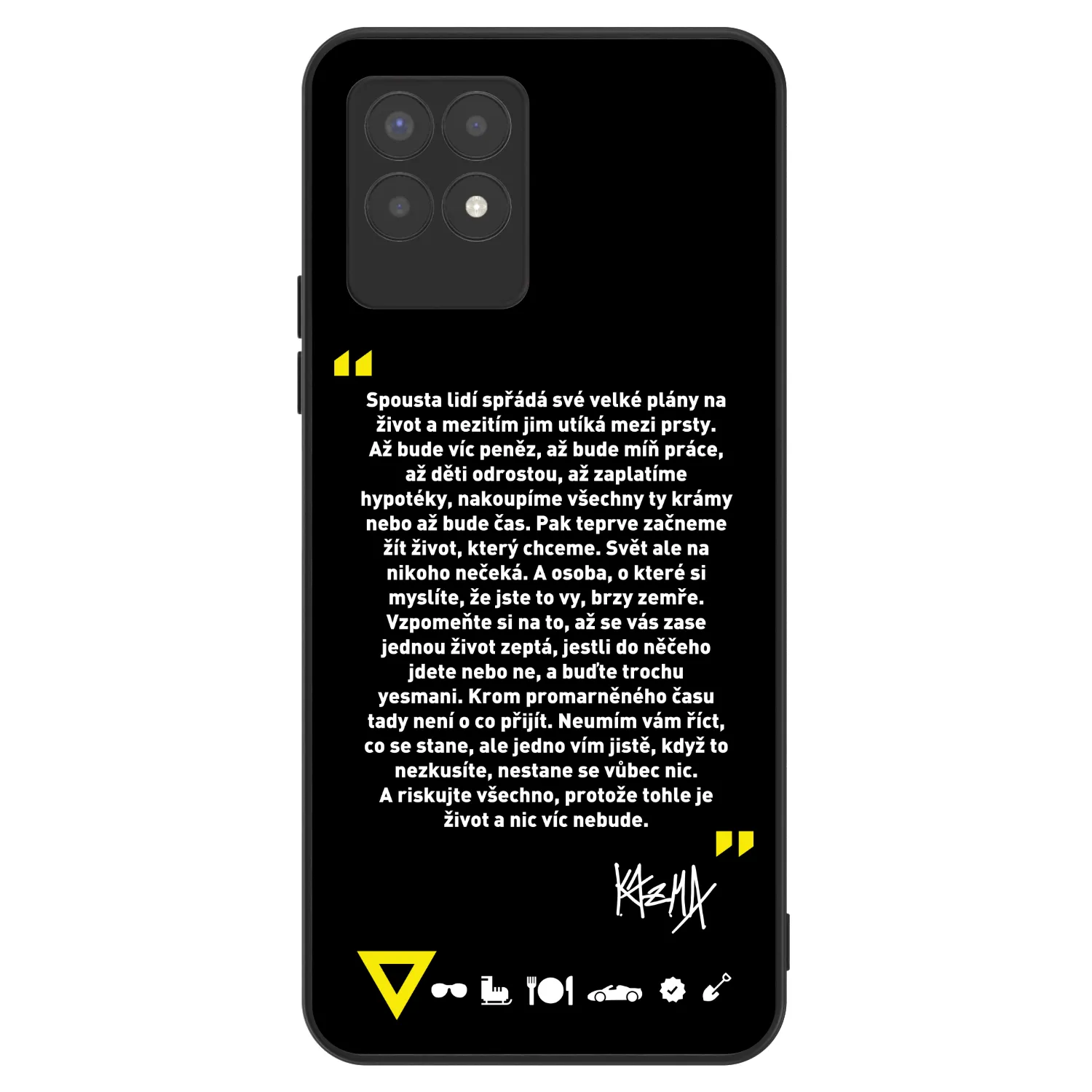 Picasee ULTIMATE CASE pro Realme 8i - Kazma - BUĎTE TROCHU YESMANI