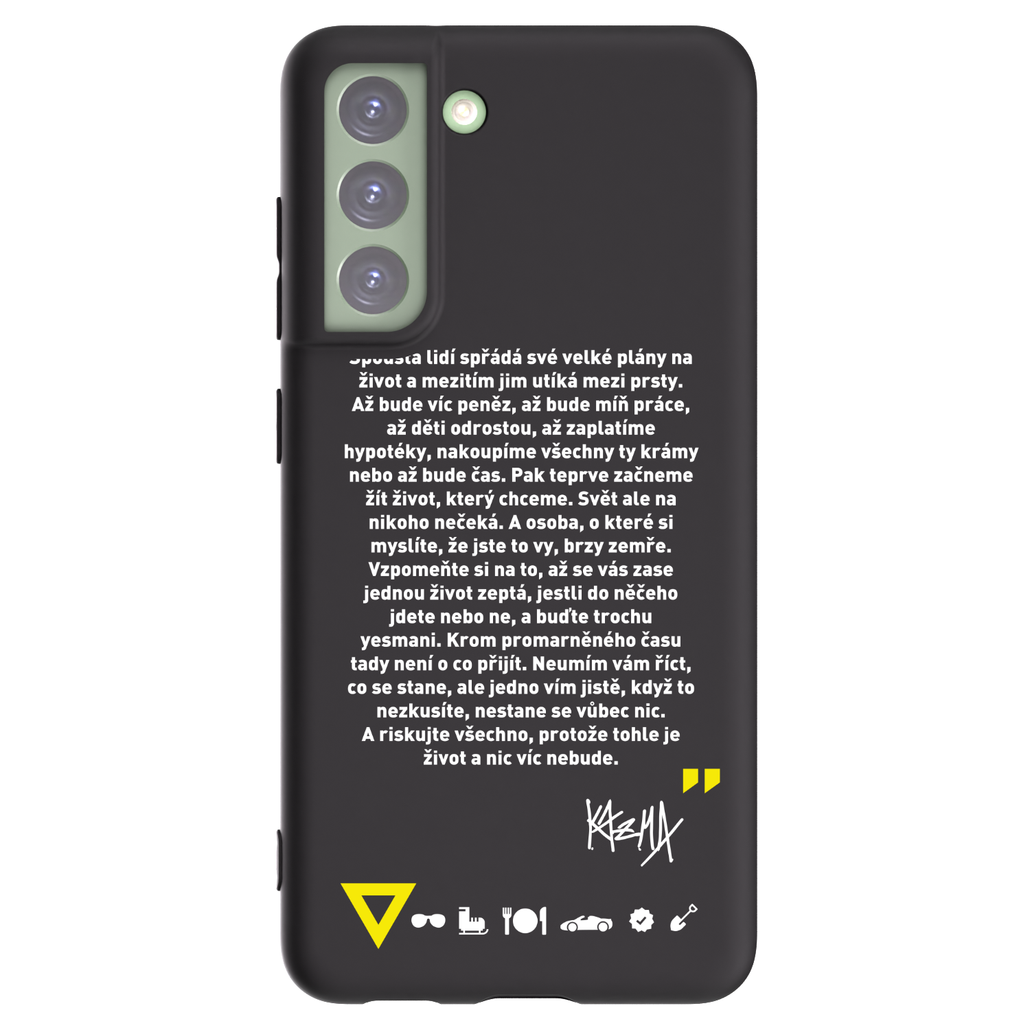 Picasee silikonový černý obal pro Samsung Galaxy S21 FE 5G - Kazma - BUĎTE TROCHU YESMANI