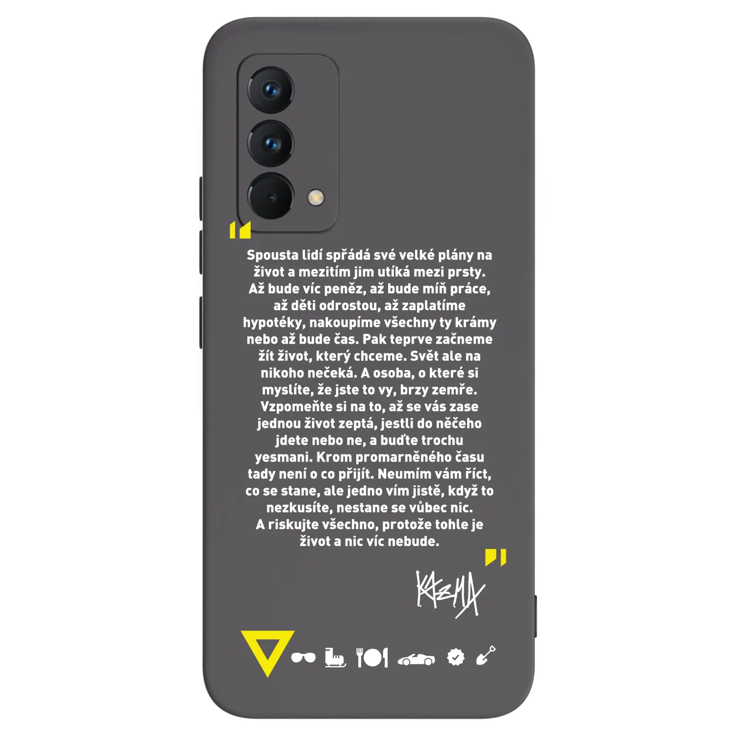 Picasee silikonový černý obal pro Realme GT Master Edition 5G - Kazma - BUĎTE TROCHU YESMANI