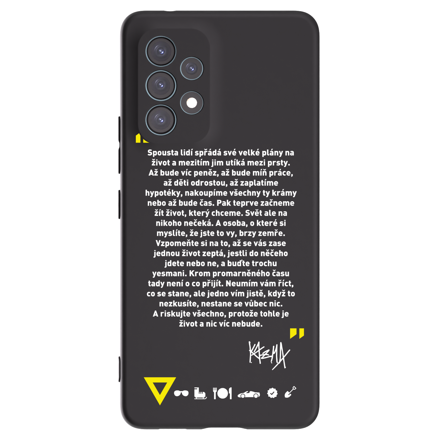 Picasee silikonový černý obal pro Samsung Galaxy A53 5G A536 - Kazma - BUĎTE TROCHU YESMANI