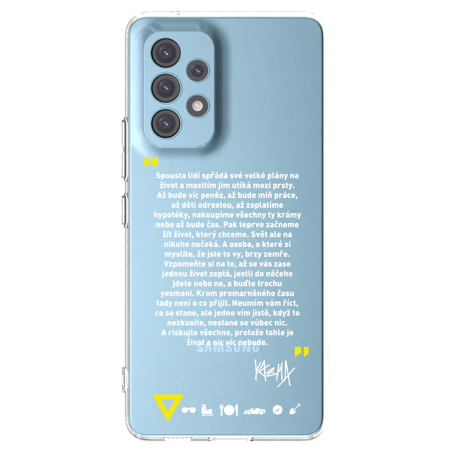 Picasee silikonový průhledný obal pro Samsung Galaxy A53 5G A536 - Kazma - BUĎTE TROCHU YESMANI