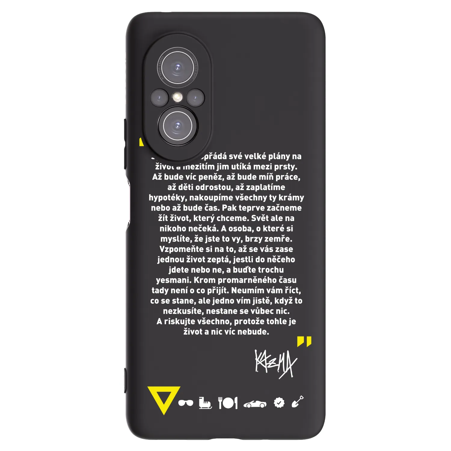 Picasee silikonový černý obal pro Huawei Nova 9 SE - Kazma - BUĎTE TROCHU YESMANI
