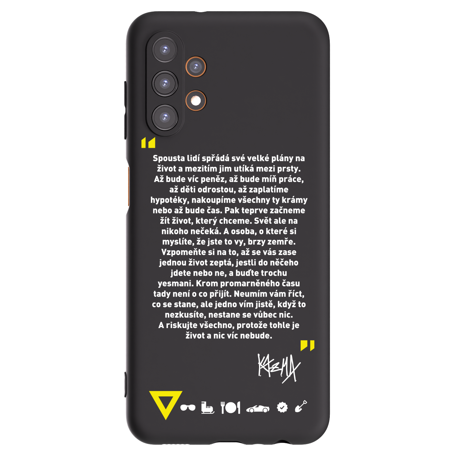 Picasee silikonový černý obal pro Samsung Galaxy A13 4G A135 - Kazma - BUĎTE TROCHU YESMANI