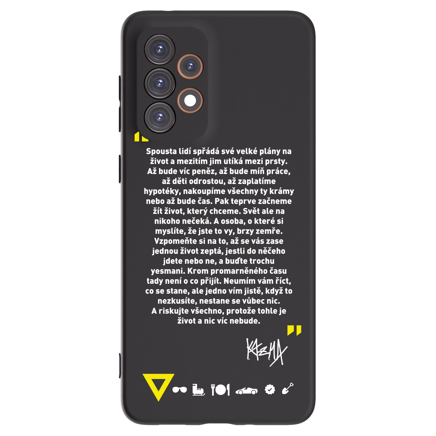 Picasee silikonový černý obal pro Samsung Galaxy A33 5G A336 - Kazma - BUĎTE TROCHU YESMANI