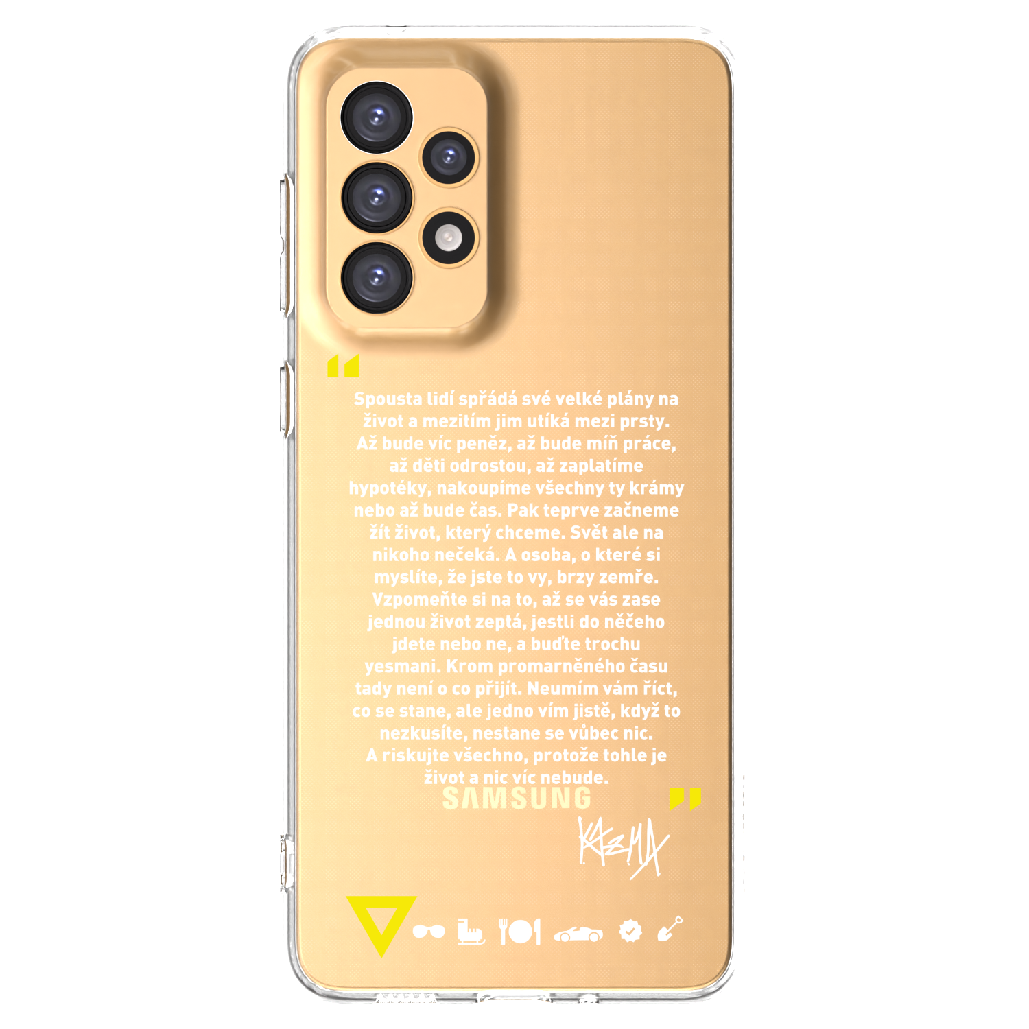 Picasee silikonový průhledný obal pro Samsung Galaxy A33 5G A336 - Kazma - BUĎTE TROCHU YESMANI
