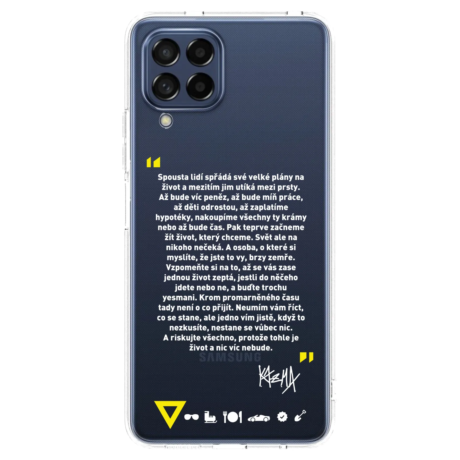Picasee silikonový průhledný obal pro Samsung Galaxy M53 5G - Kazma - BUĎTE TROCHU YESMANI