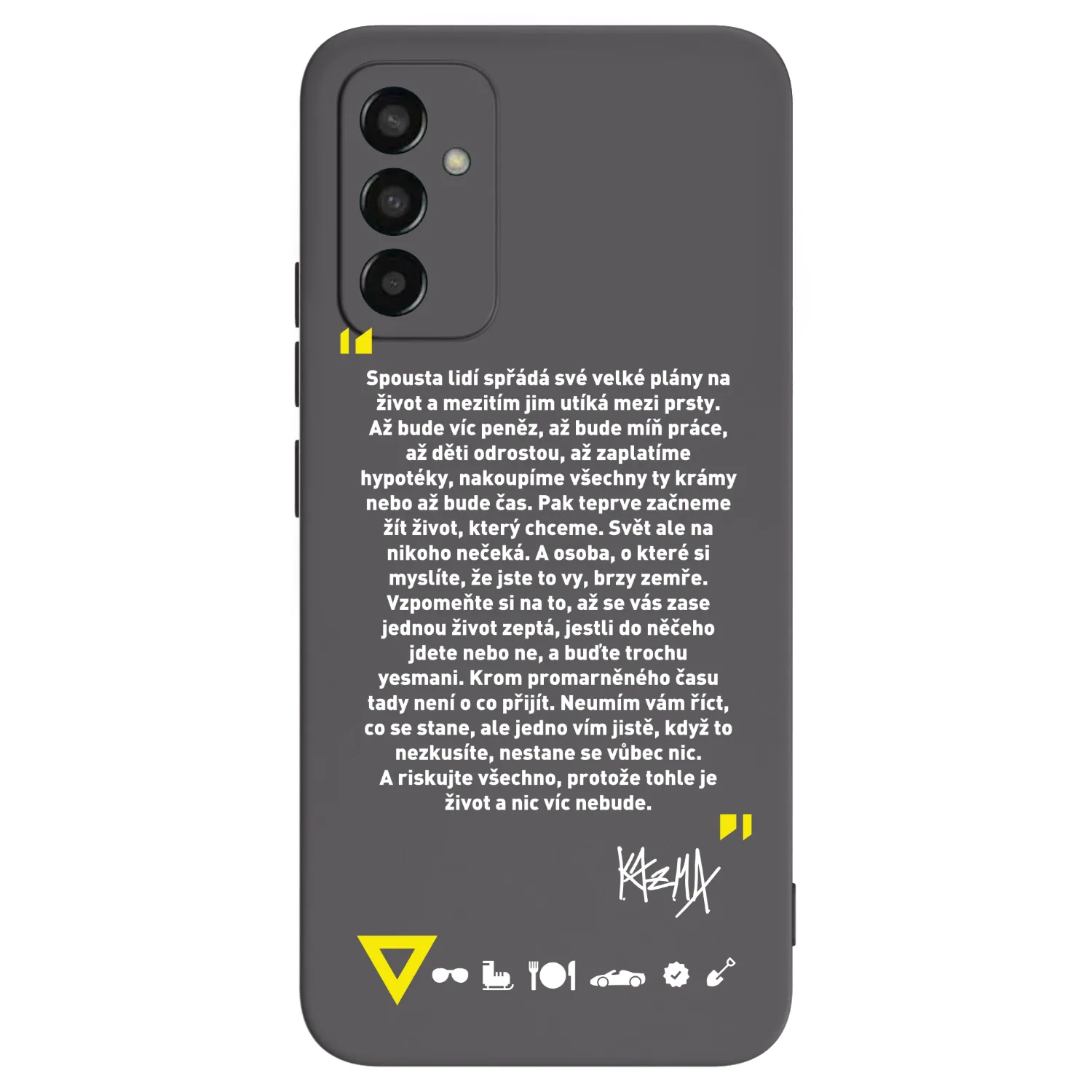 Picasee silikonový černý obal pro Samsung Galaxy M13 M135F - Kazma - BUĎTE TROCHU YESMANI