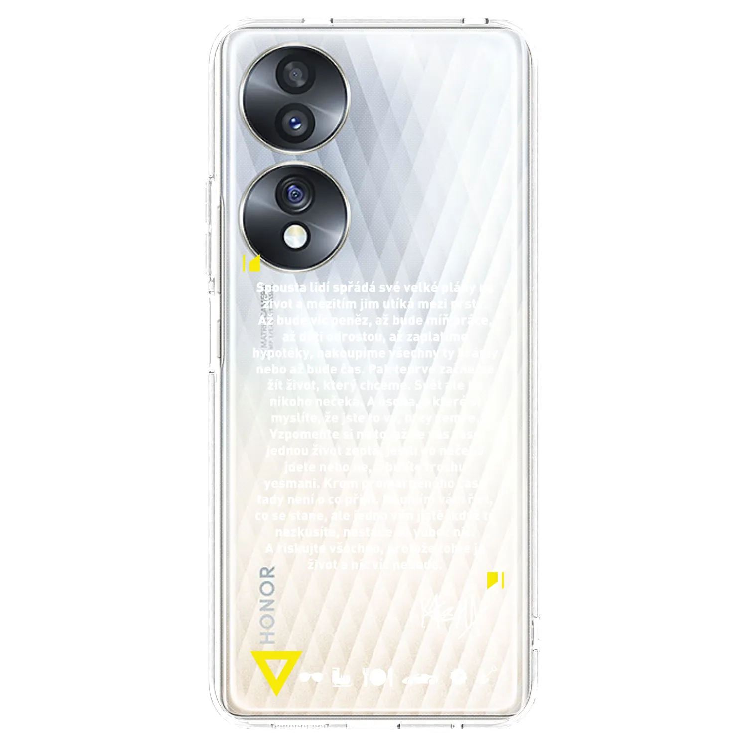 Picasee silikonový průhledný obal pro Honor 70 - Kazma - BUĎTE TROCHU YESMANI