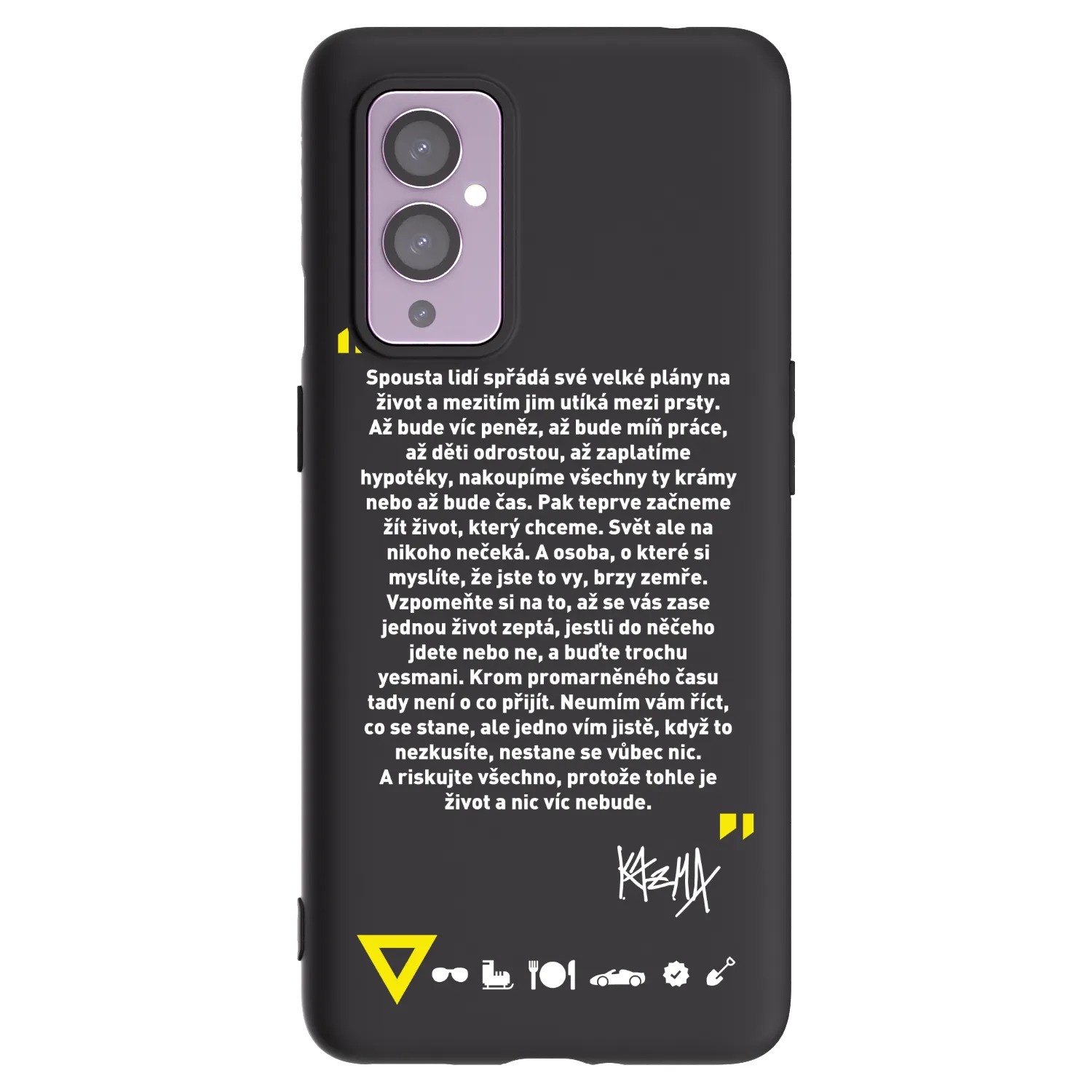 Picasee silikonový černý obal pro OnePlus 9 - Kazma - BUĎTE TROCHU YESMANI
