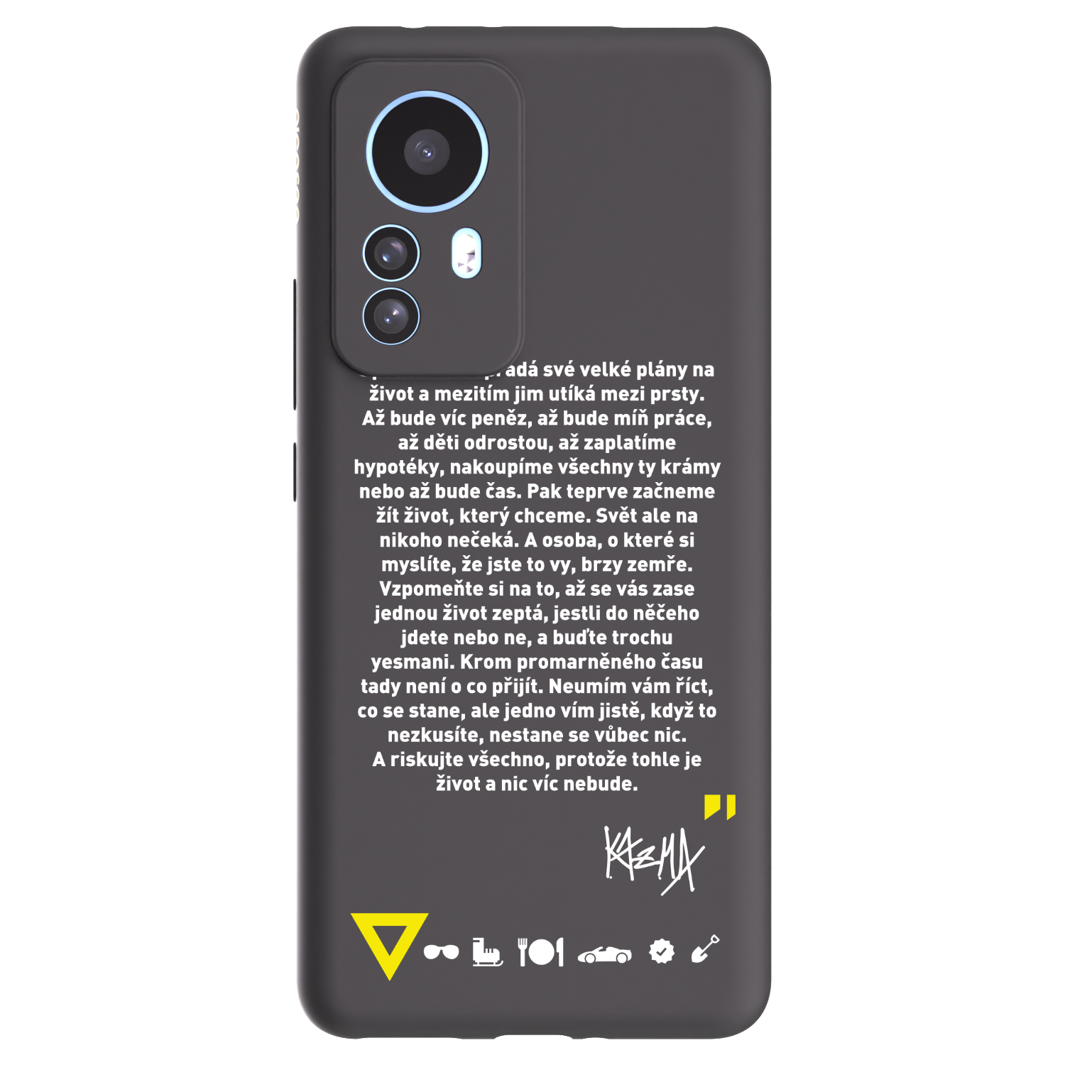 Picasee silikonový černý obal pro Xiaomi 12T - Kazma - BUĎTE TROCHU YESMANI