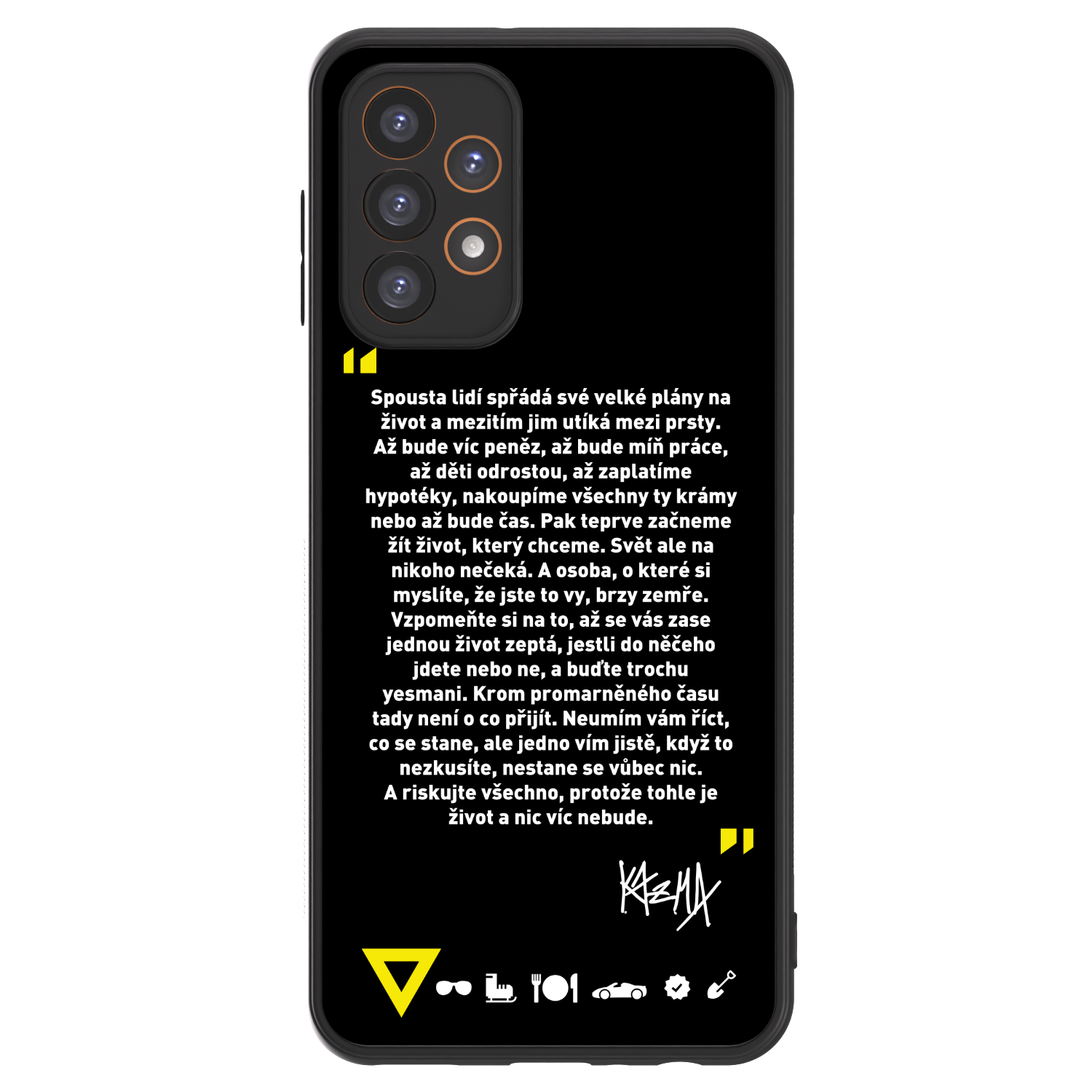 Picasee ULTIMATE CASE pro Samsung Galaxy A23 A236B 5G - Kazma - BUĎTE TROCHU YESMANI