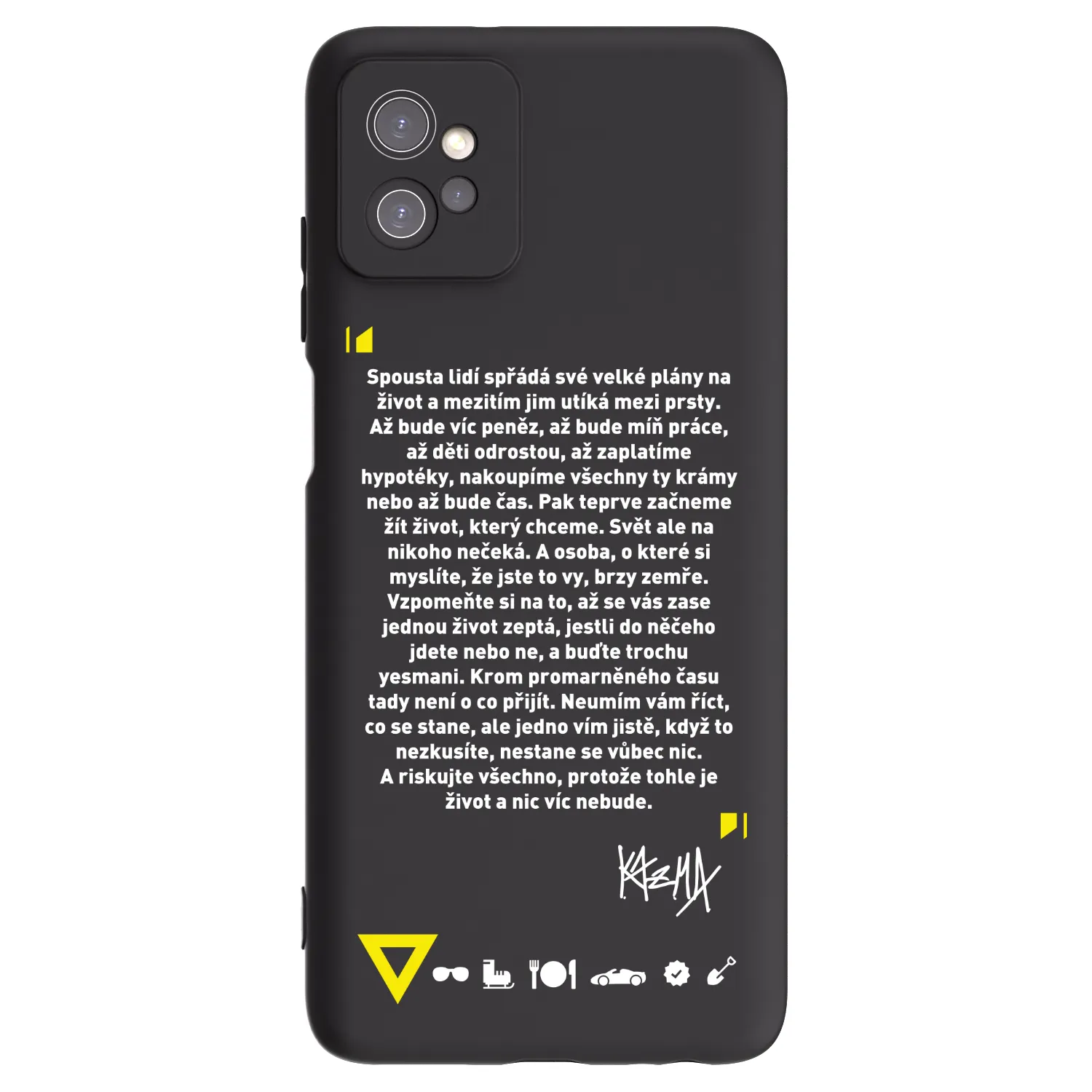 Picasee silikonový černý obal pro Motorola Moto G32 - Kazma - BUĎTE TROCHU YESMANI
