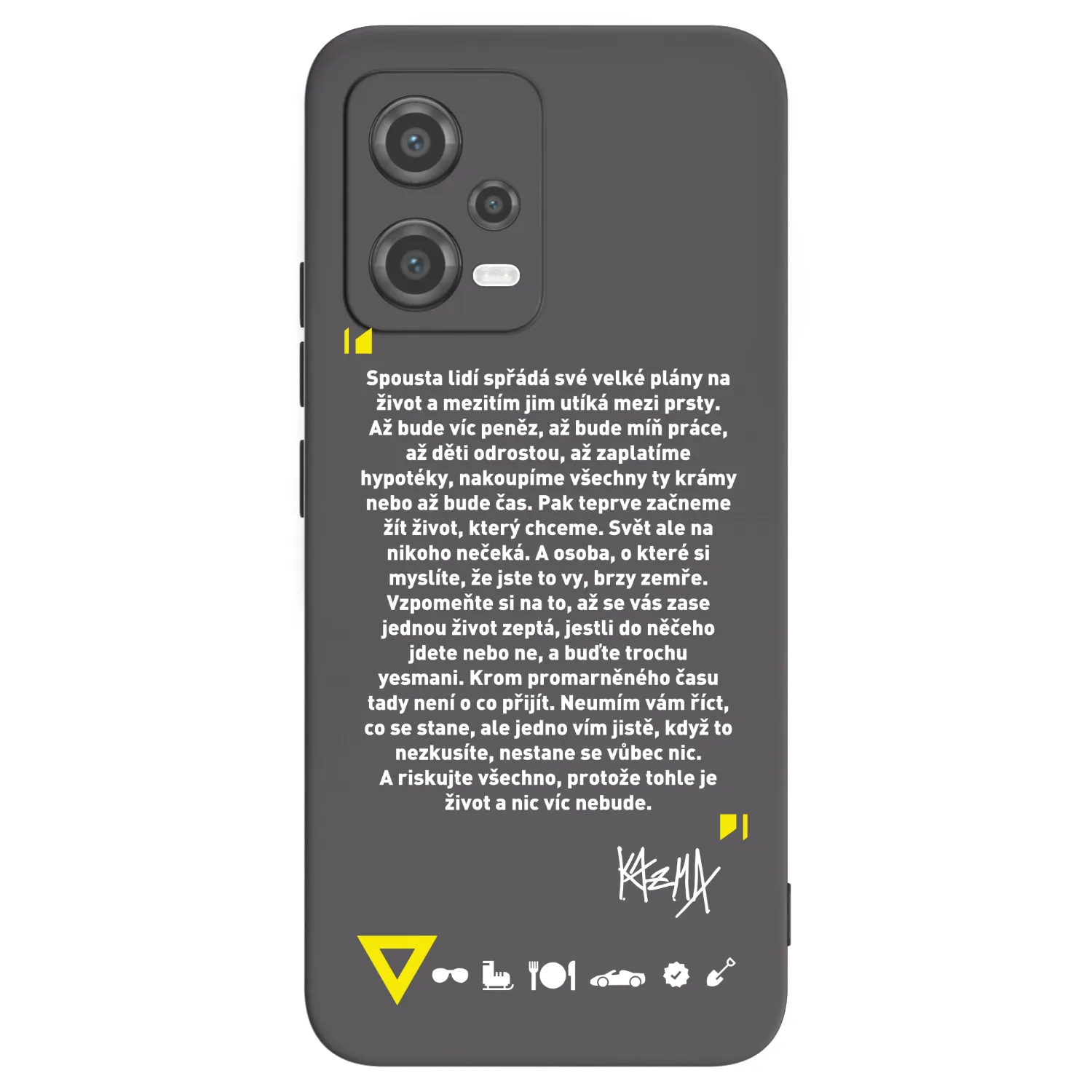 Picasee silikonový černý obal pro Xiaomi Poco X5 - Kazma - BUĎTE TROCHU YESMANI