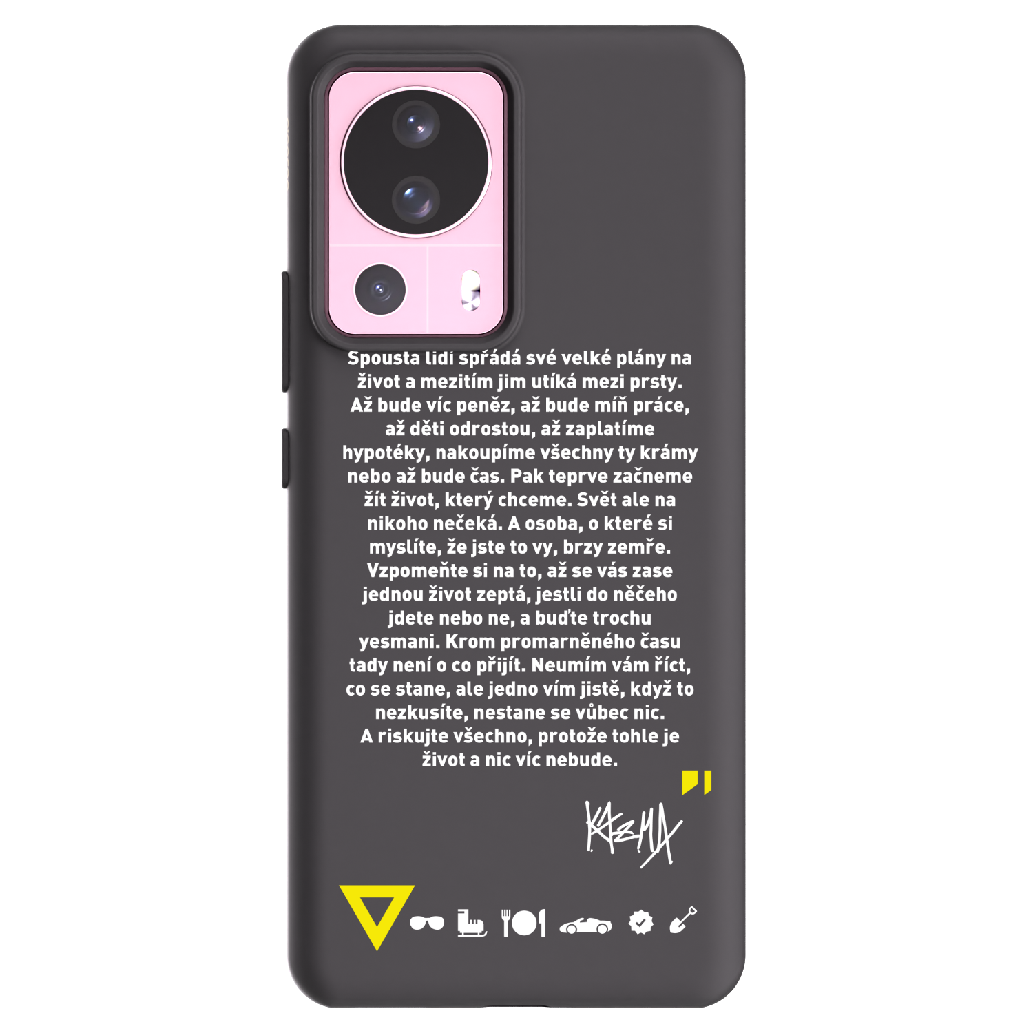 Picasee silikonový černý obal pro Xiaomi 13 Lite - Kazma - BUĎTE TROCHU YESMANI