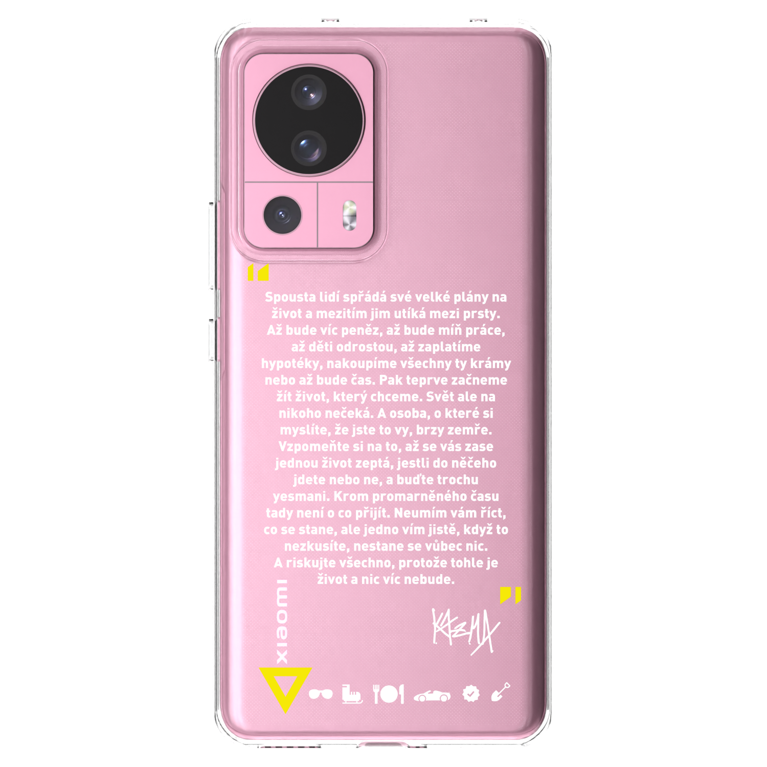 Picasee silikonový průhledný obal pro Xiaomi 13 Lite - Kazma - BUĎTE TROCHU YESMANI