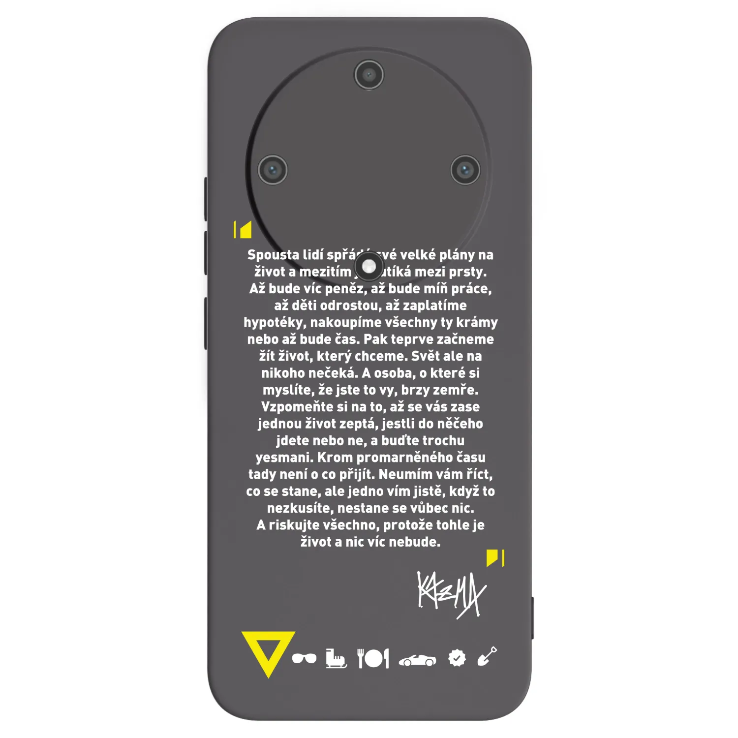 Picasee silikonový černý obal pro Honor Magic5 Lite 5G - Kazma - BUĎTE TROCHU YESMANI