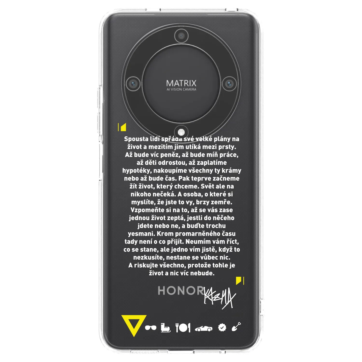Picasee silikonový průhledný obal pro Honor Magic5 Lite 5G - Kazma - BUĎTE TROCHU YESMANI