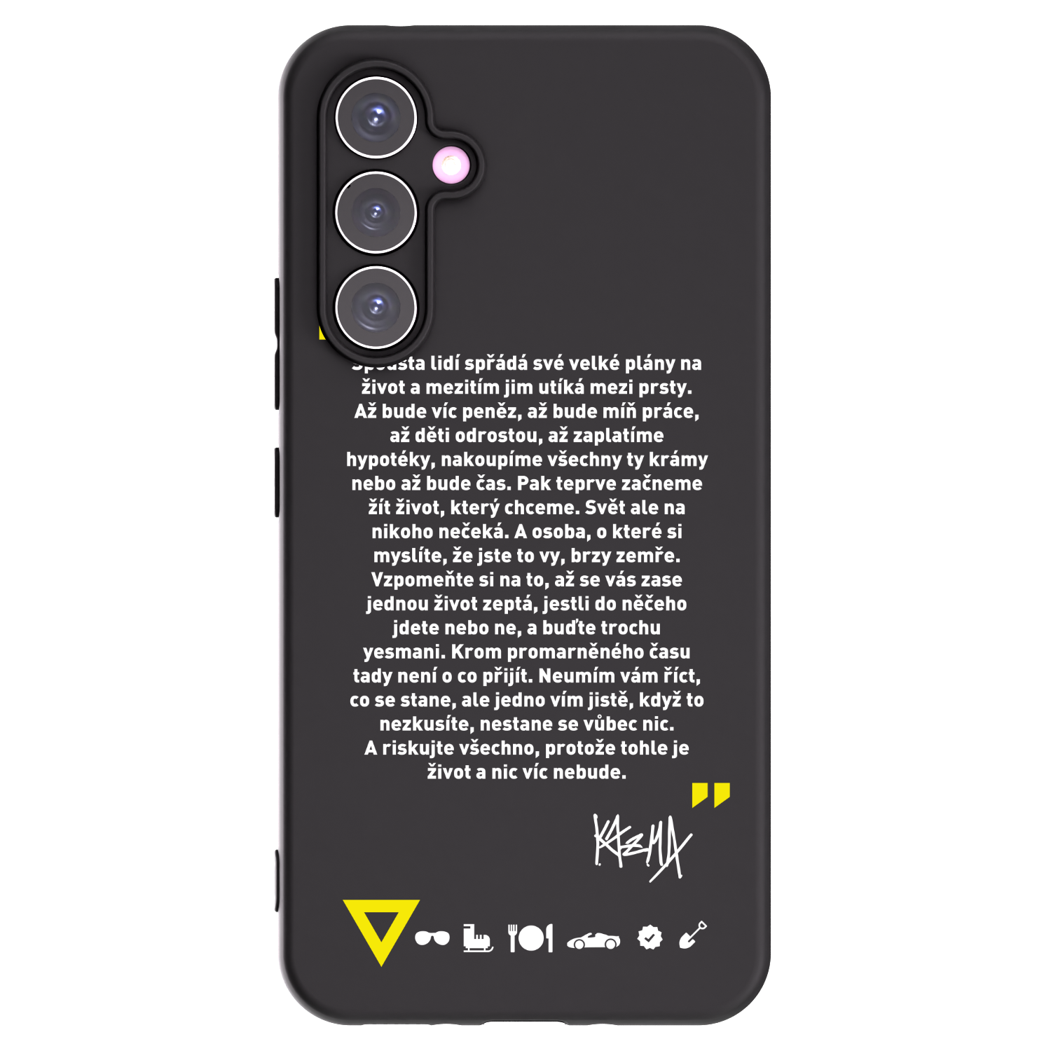 Picasee silikonový černý obal pro Samsung Galaxy A54 5G A546B - Kazma - BUĎTE TROCHU YESMANI