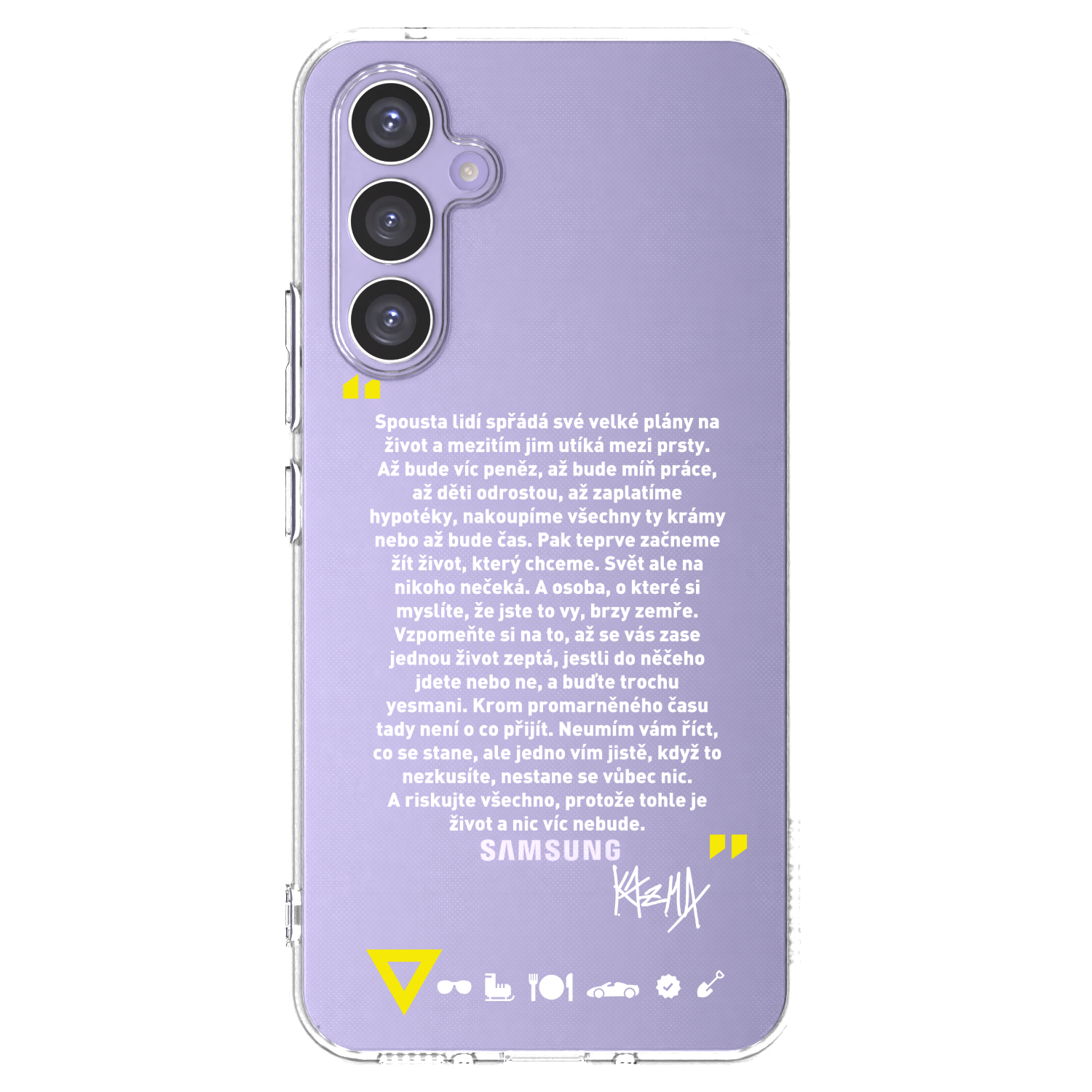 Picasee silikonový průhledný obal pro Samsung Galaxy A54 5G A546B - Kazma - BUĎTE TROCHU YESMANI