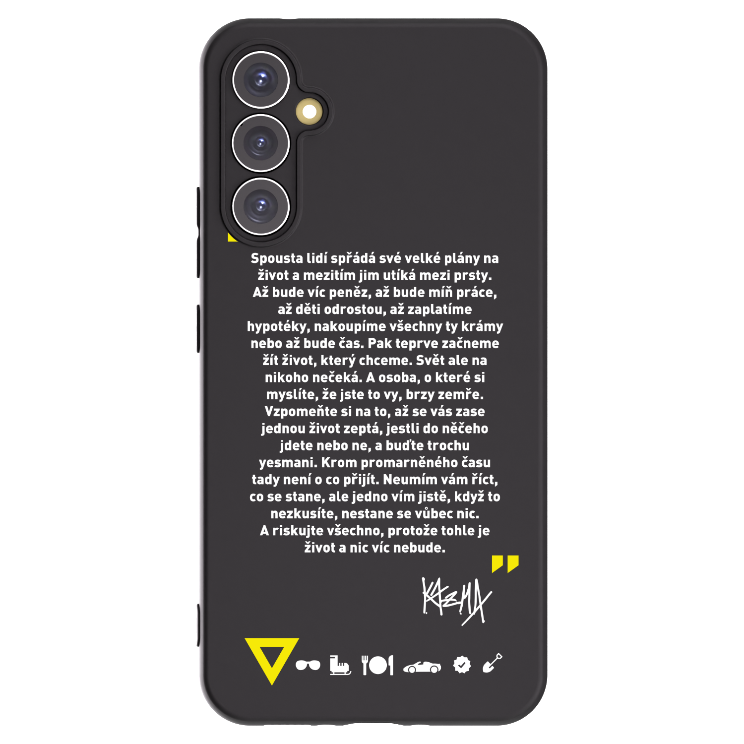 Picasee silikonový černý obal pro Samsung Galaxy A34 5G A346B - Kazma - BUĎTE TROCHU YESMANI